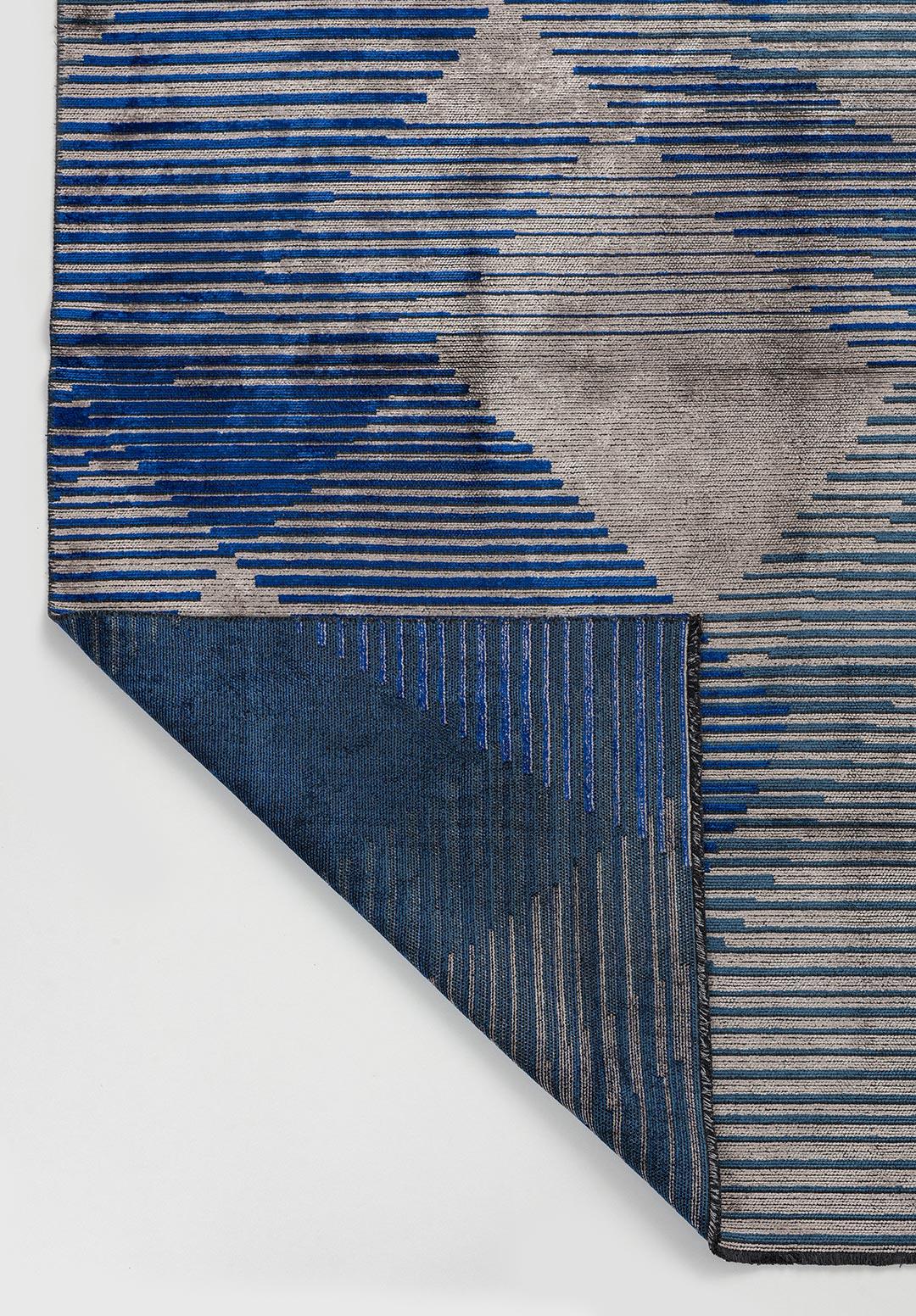 BARCELONA NAVY BLUE - SAX BLUE - LIGHT GREY RUG