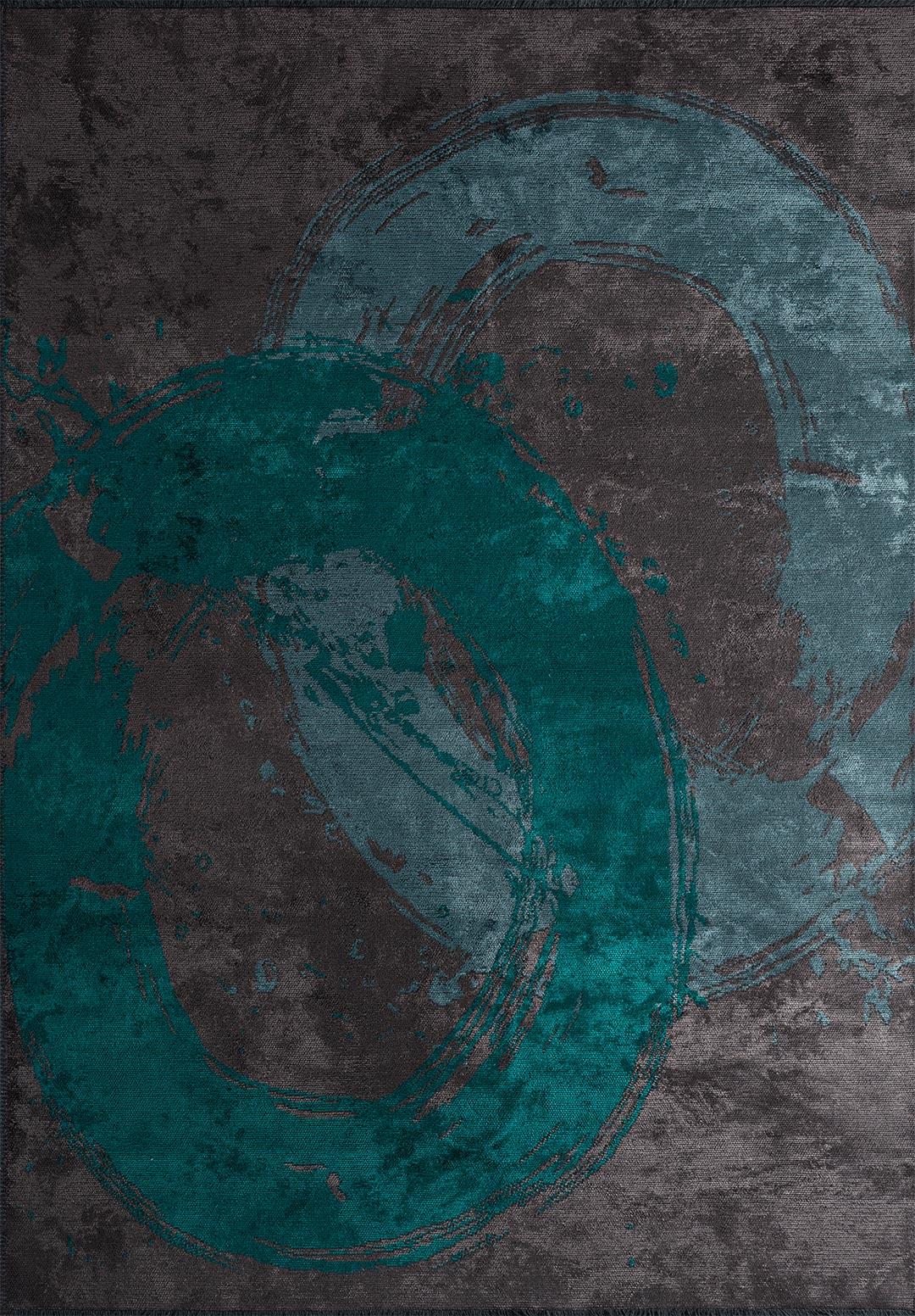 MADRID DARK TURQUOISE - CHARCOAL - PETROL RUG
