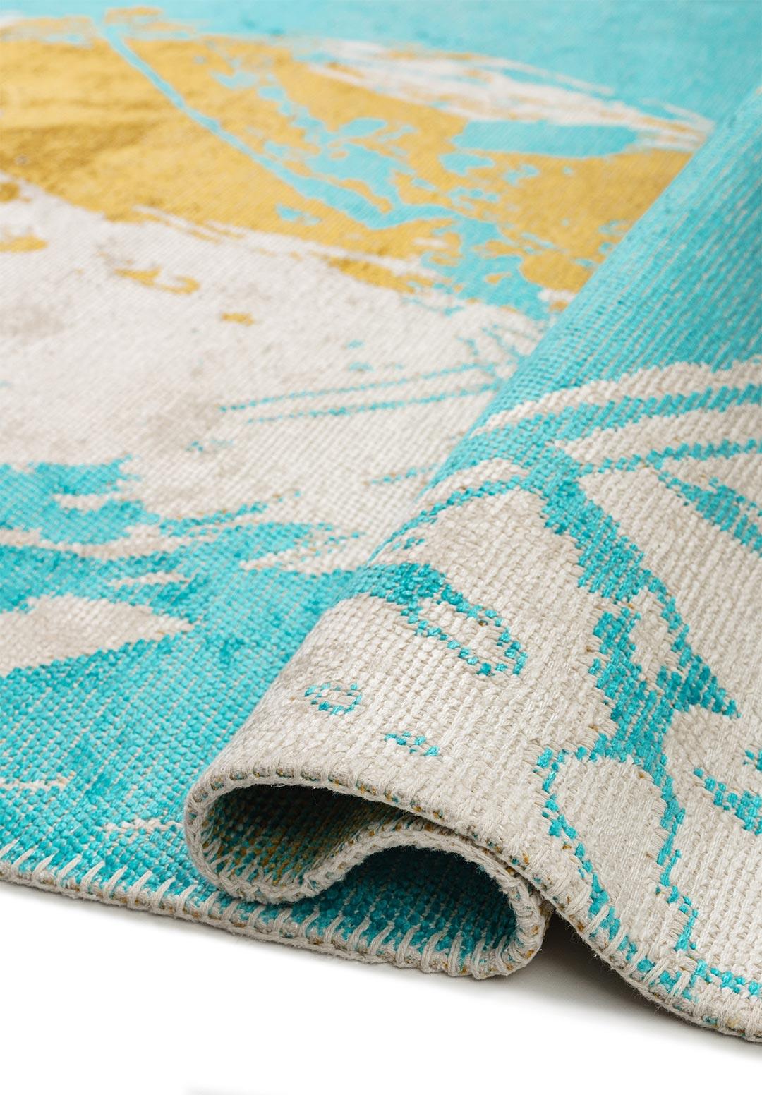 MADRID TURQUOISE - ECRU - YELLOW RUG