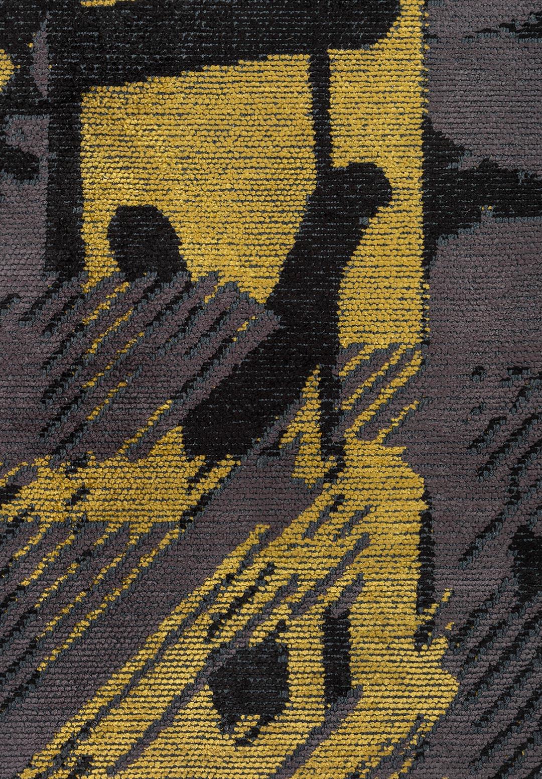 BILBAO BLACK - YELLOW - CHARCOAL RUG