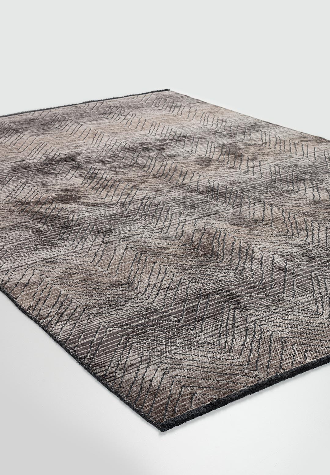 ZARAGOZA CHARCOAL - DARK GREY - BEIGE - LIGHT CREAM RUG
