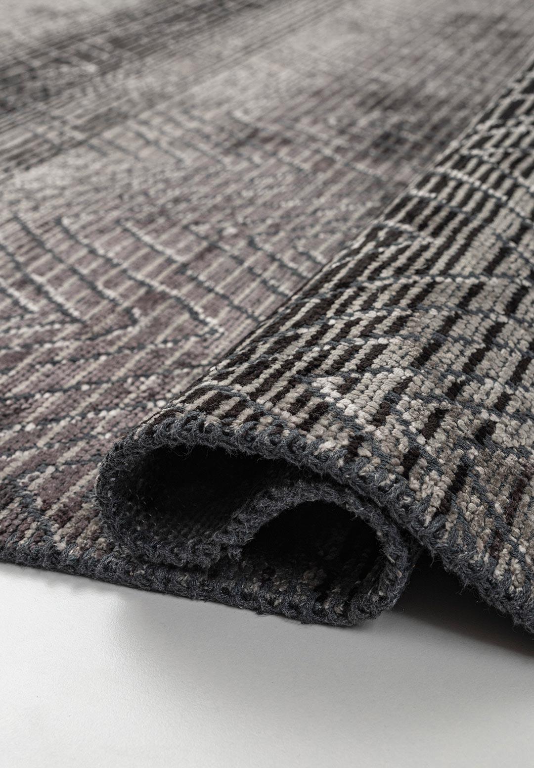 ZARAGOZA CHARCOAL - BLACK - GREY - LIGHT CREAM RUG