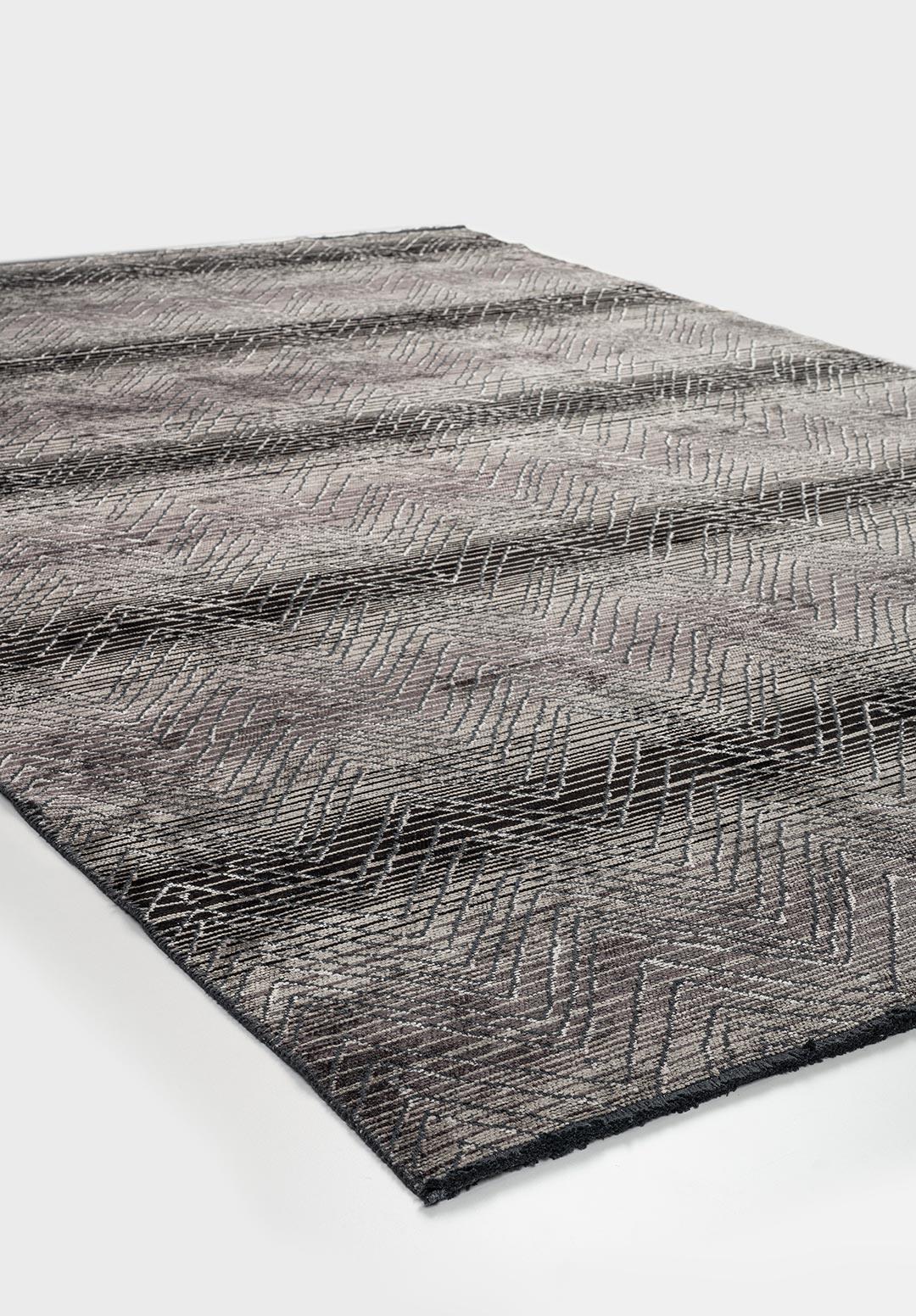 ZARAGOZA CHARCOAL - BLACK - GREY - LIGHT CREAM RUG