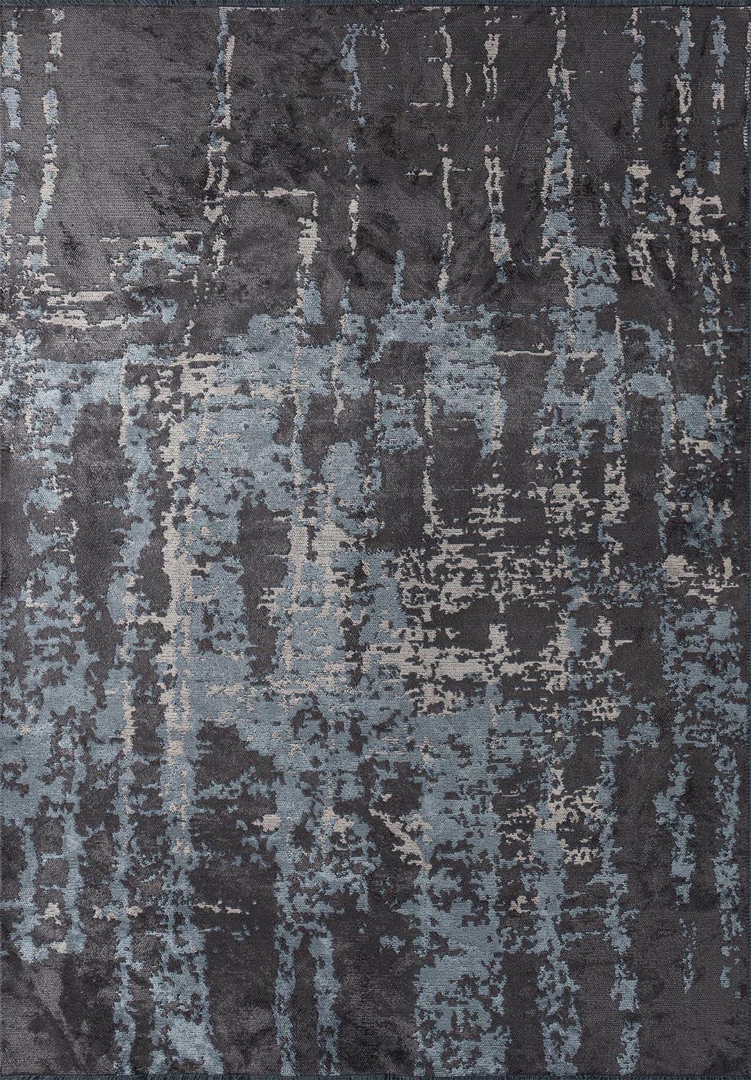 TOLEDO CHARCOAL - BLUE - LIGHT CREAM RUG