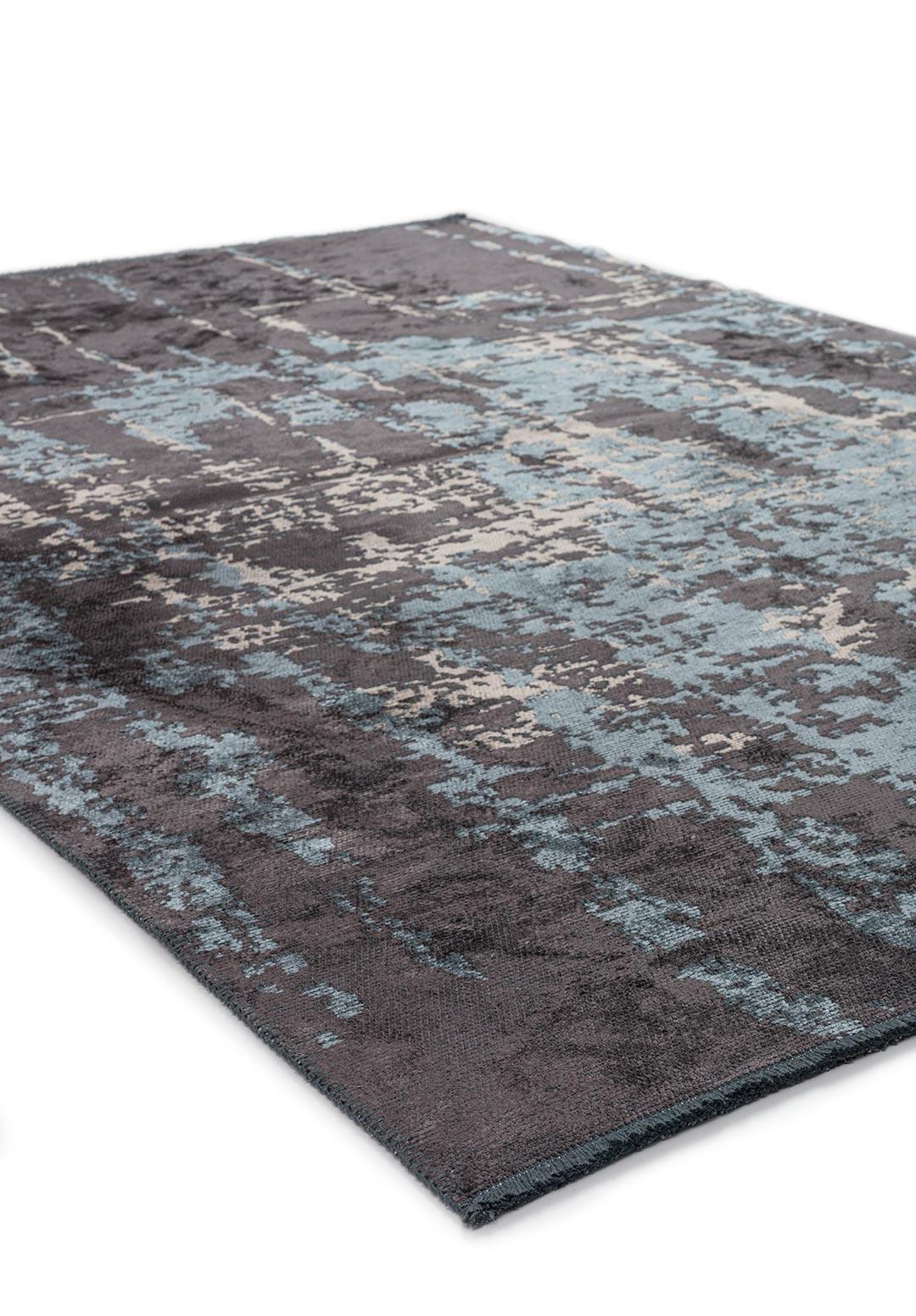TOLEDO CHARCOAL - BLUE - LIGHT CREAM RUG