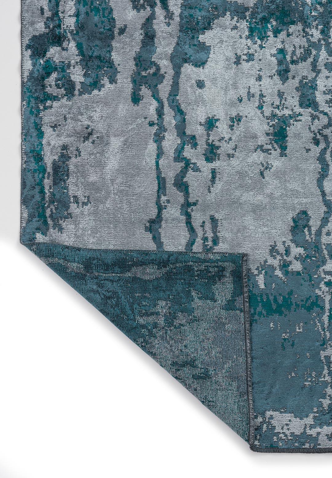 ATHENS ICE BLUE - PETROL - DARK TURQUOISE RUG