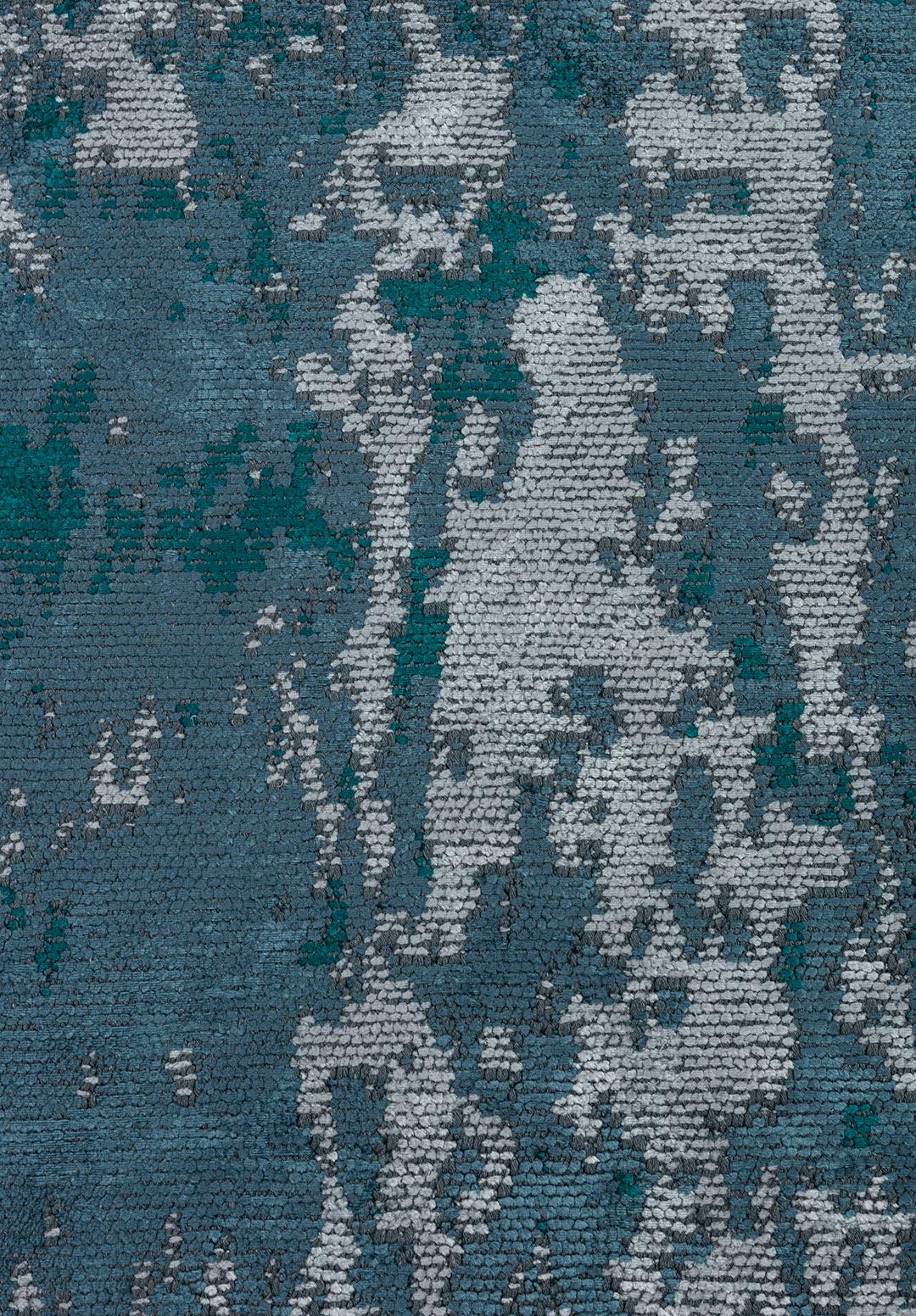 ATHENS ICE BLUE - PETROL - DARK TURQUOISE RUG