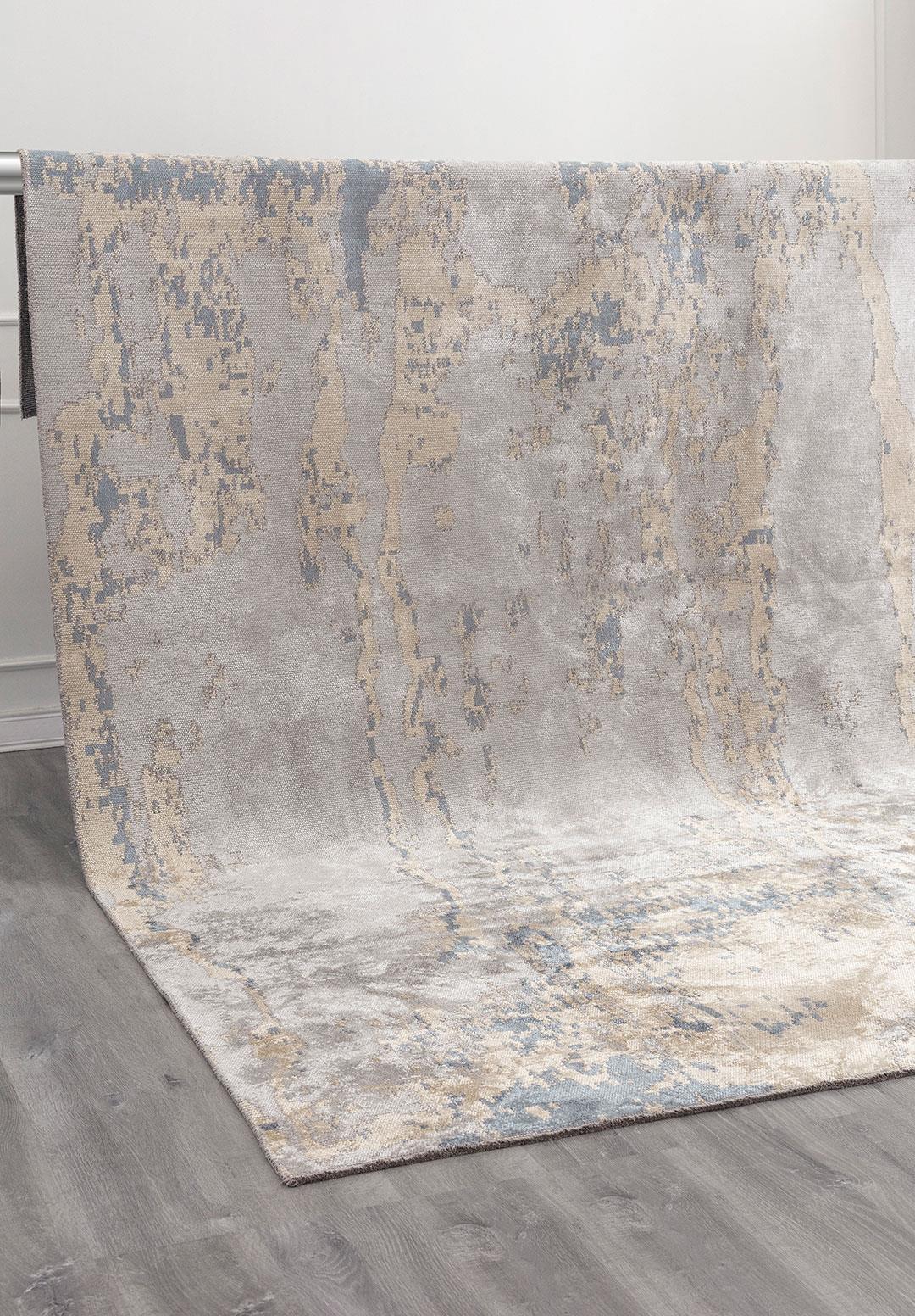 ATHENS LIGHT GREY - CREAM - BLUE RUG