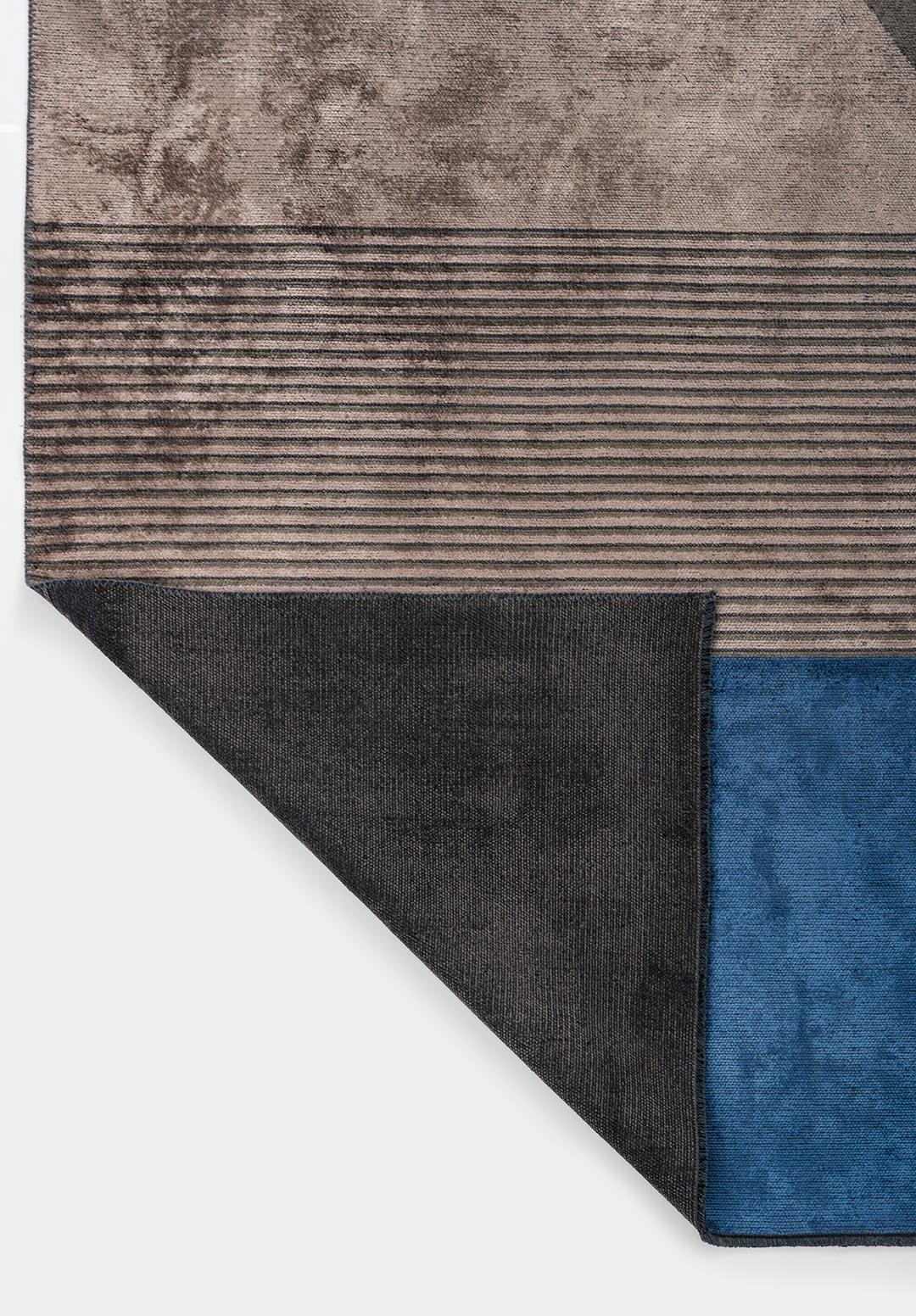 FRANKFURT CHARCOAL - NAVY BLUE - GREY RUG