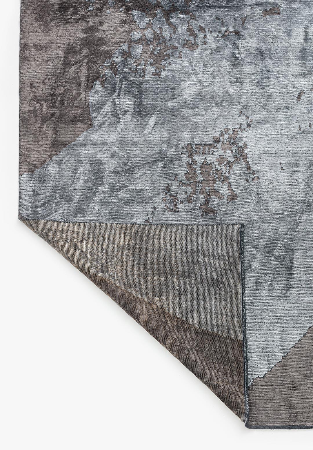 LAGUNA DARK GREY - MUSTARD - ICE BLUE RUG