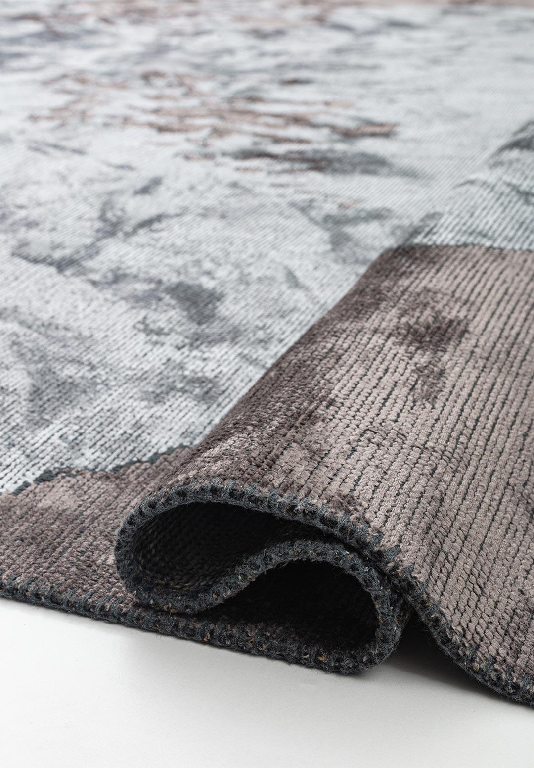 LAGUNA DARK GREY - MUSTARD - ICE BLUE RUG