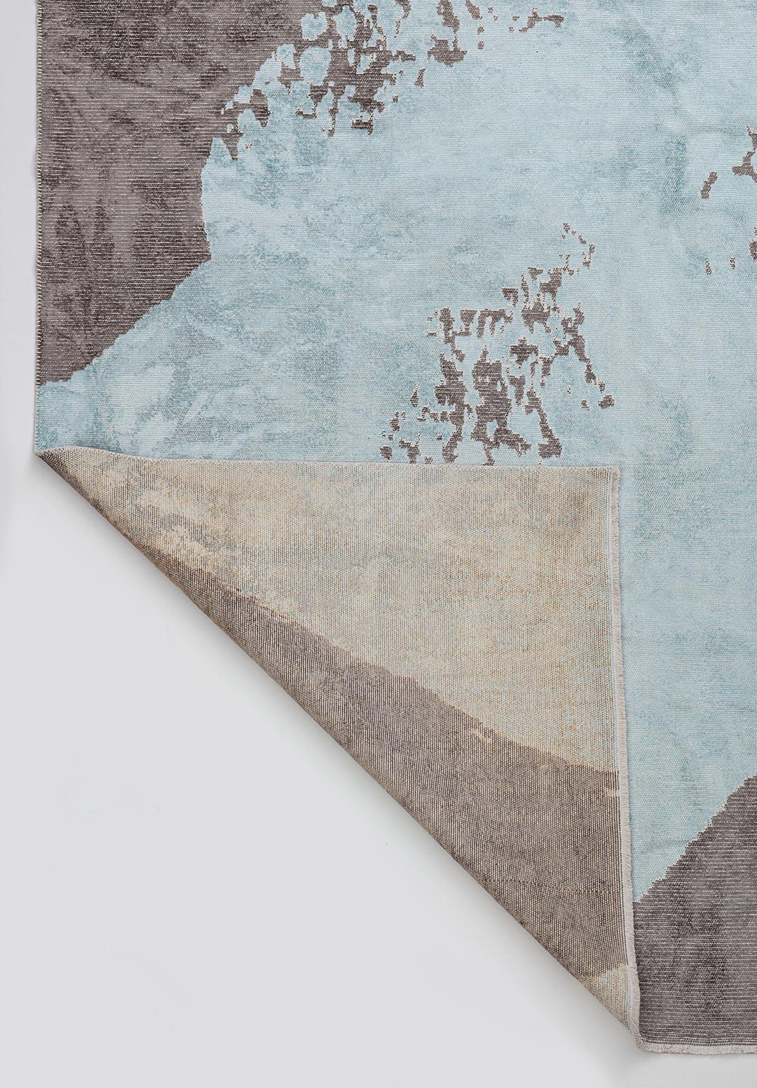 LAGUNA DARK GREY - GOLD - ICE BLUE RUG