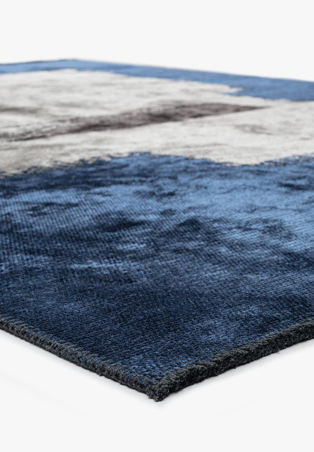 MALAGA NAVY BLUE - CHARCOAL - LIGHT GREY RUG