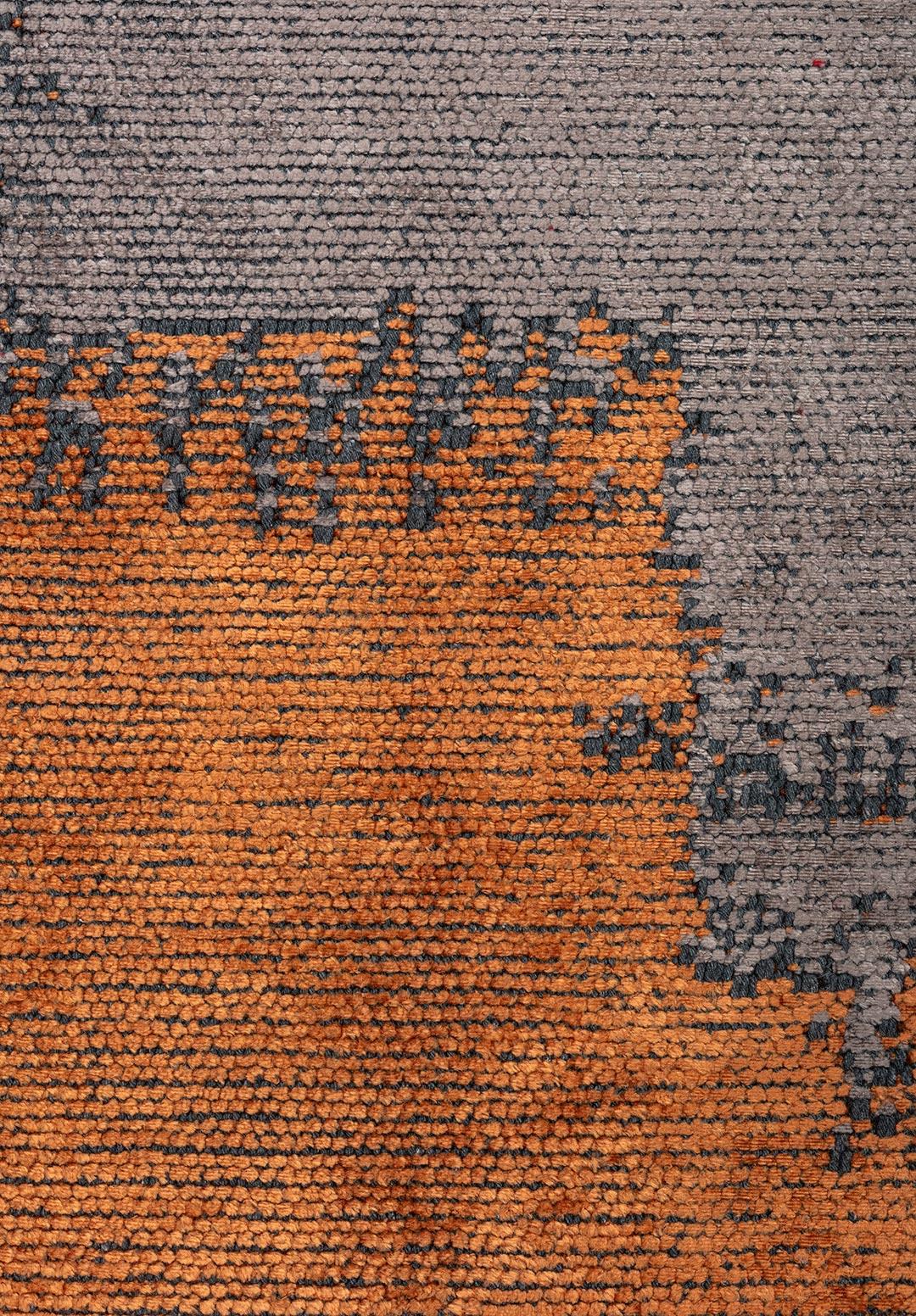 MALAGA TERRA - RED - DARK GREY RUG