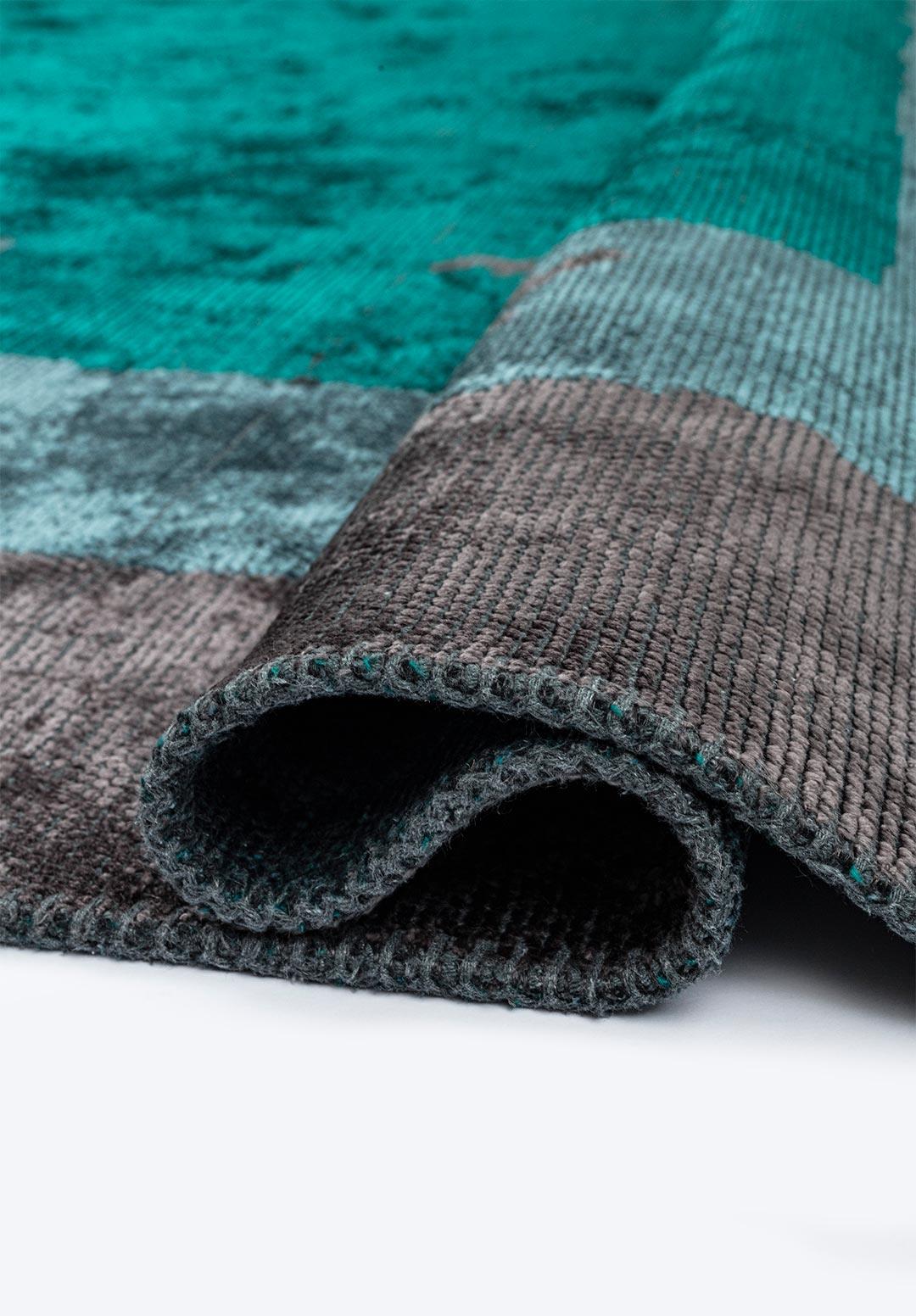 HANNOVER DARK TURQUOISE - CHARCOAL - PETROL RUG