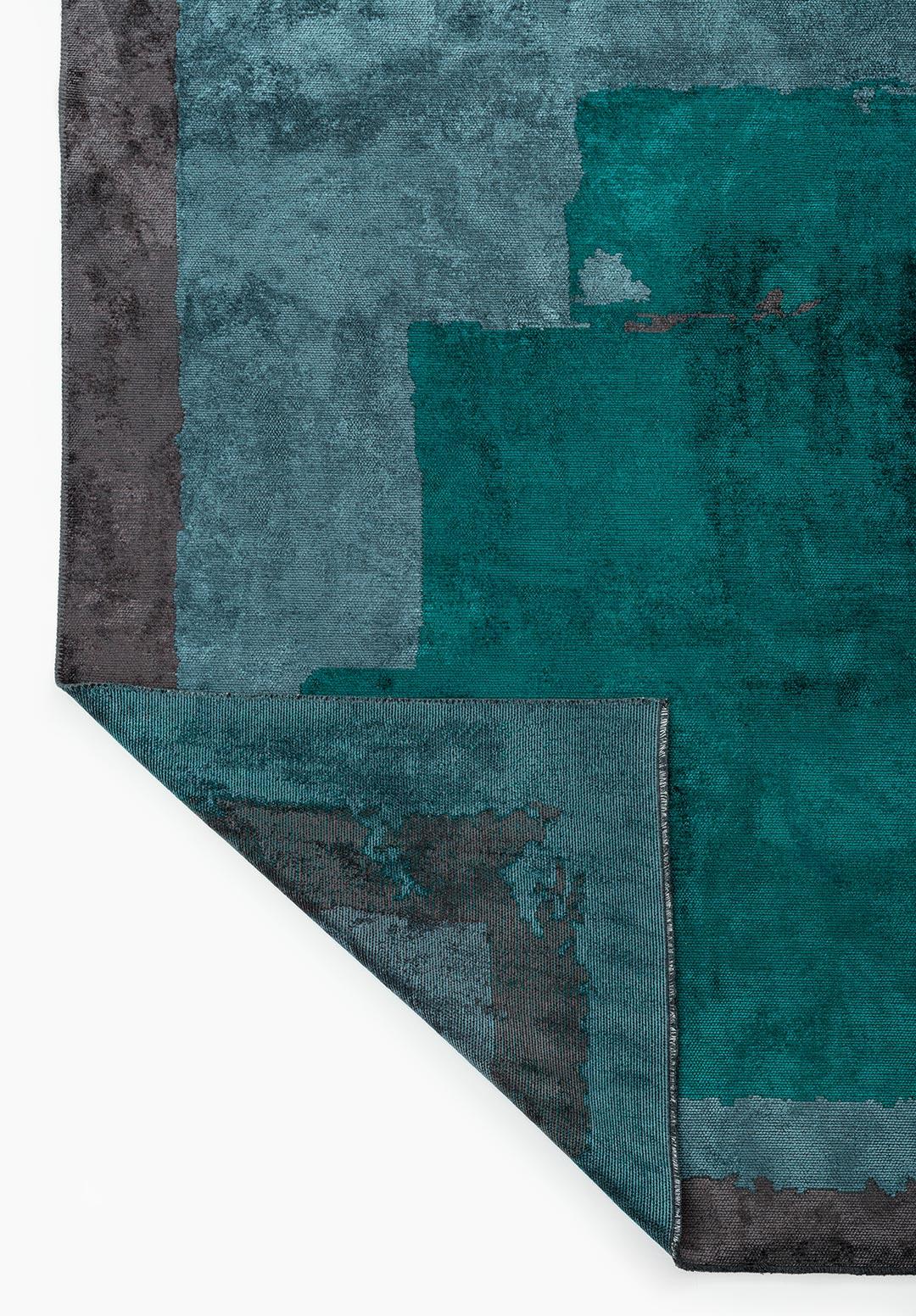 HANNOVER DARK TURQUOISE - CHARCOAL - PETROL RUG