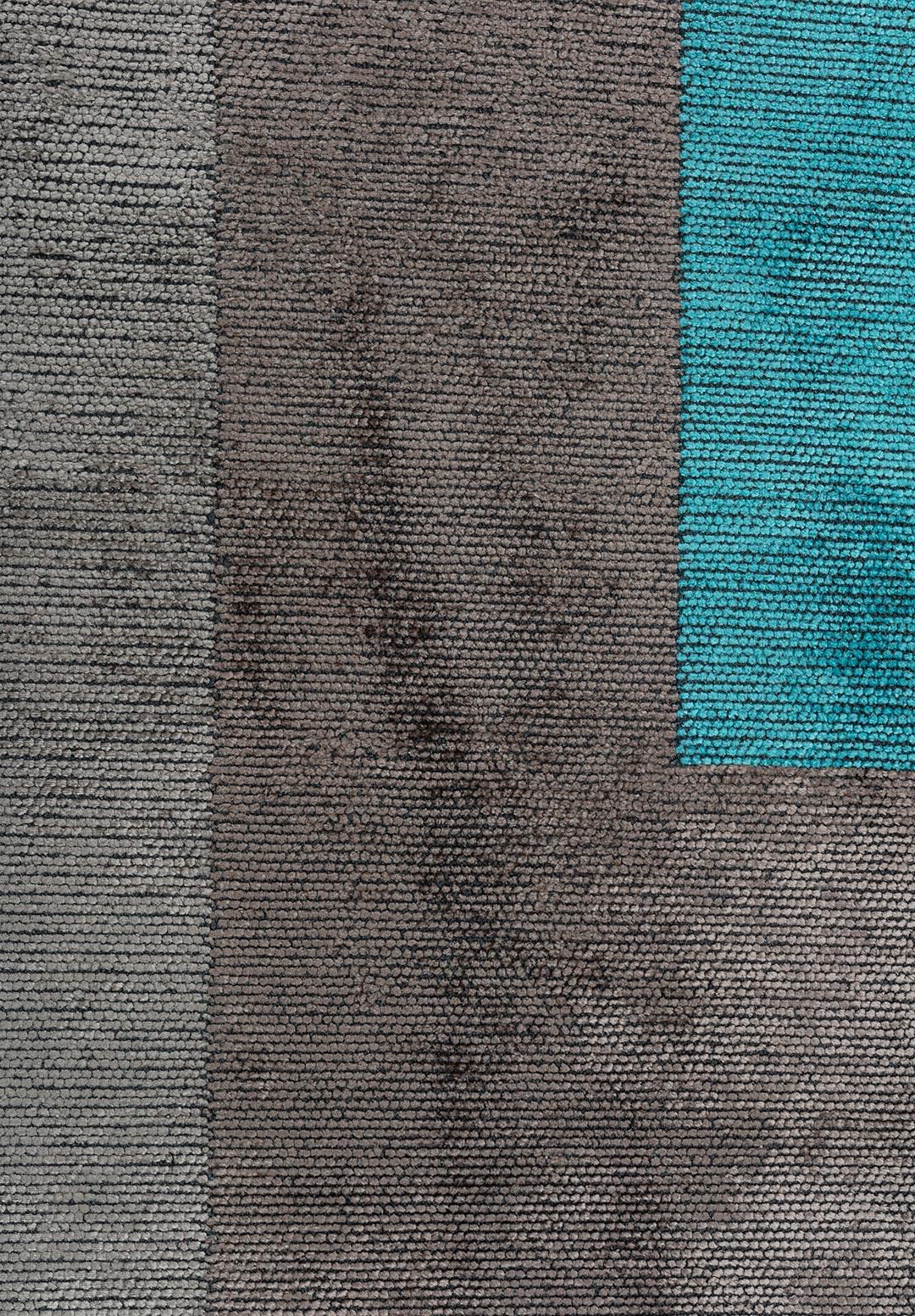 LYON TURQUOISE - DARK GREY - LIGHT GREY RUG