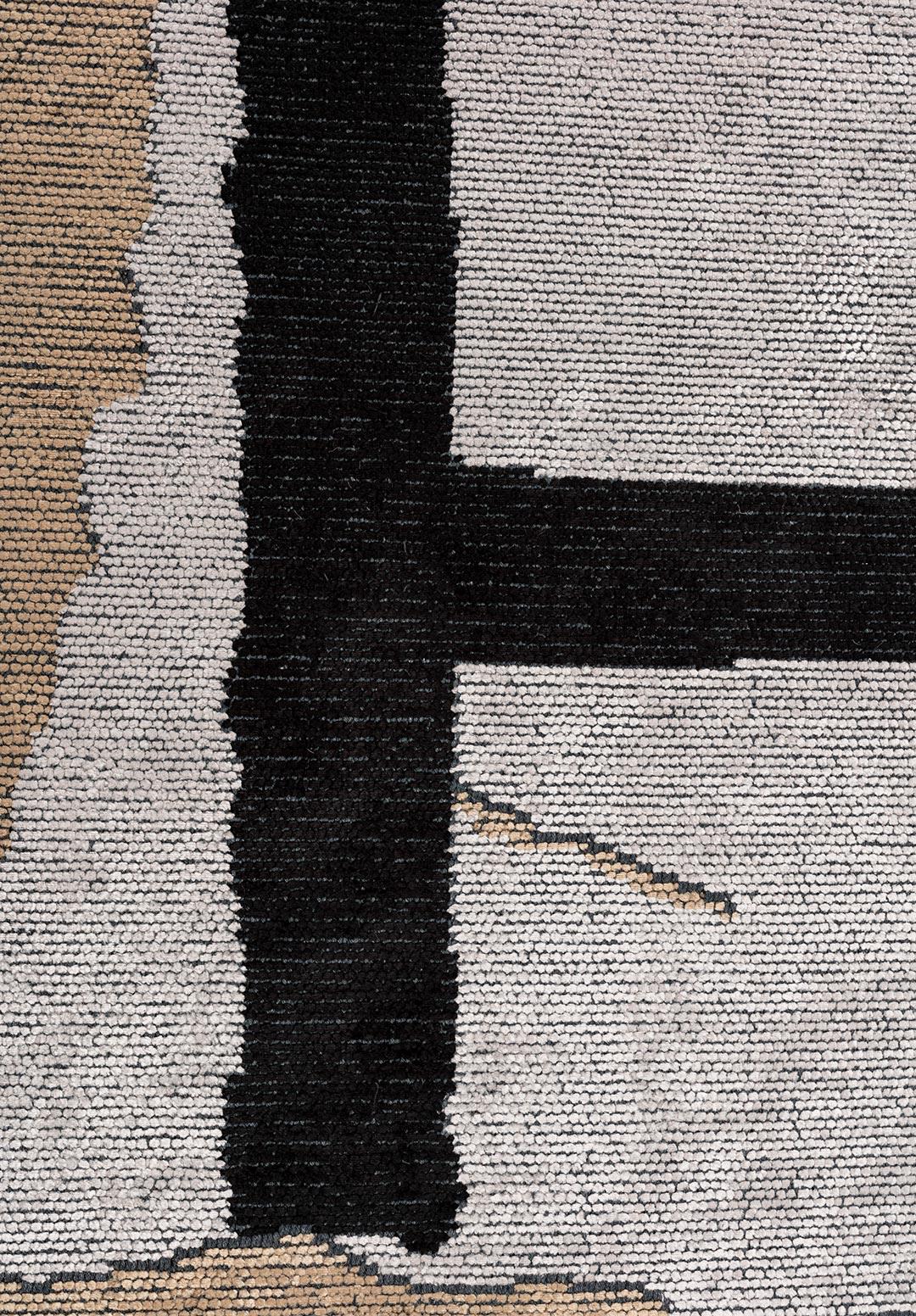 SALAMANCA BLACK - DARK BEIGE - LIGHT GREY RUG