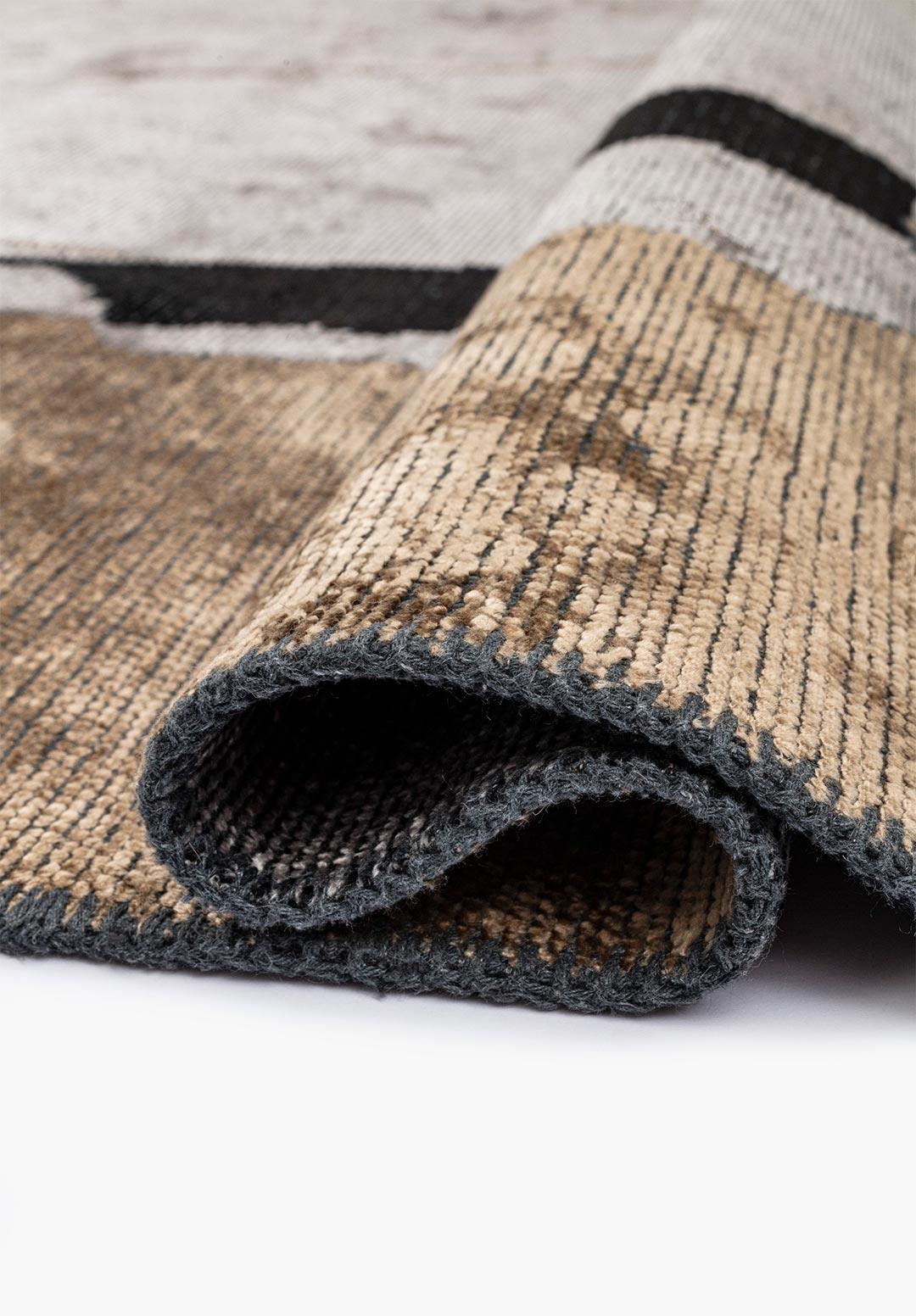 SALAMANCA BLACK - DARK BEIGE - LIGHT GREY RUG