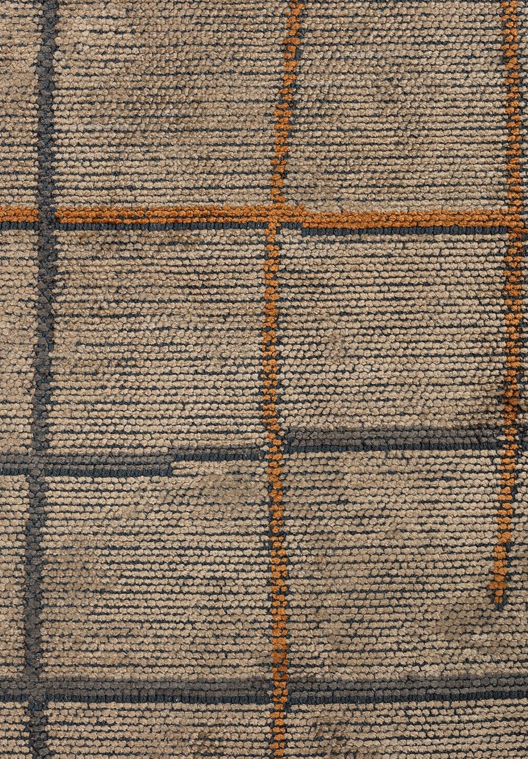 BROOKLYN TERRA - DARK BEIGE - ANTHRACITE RUG