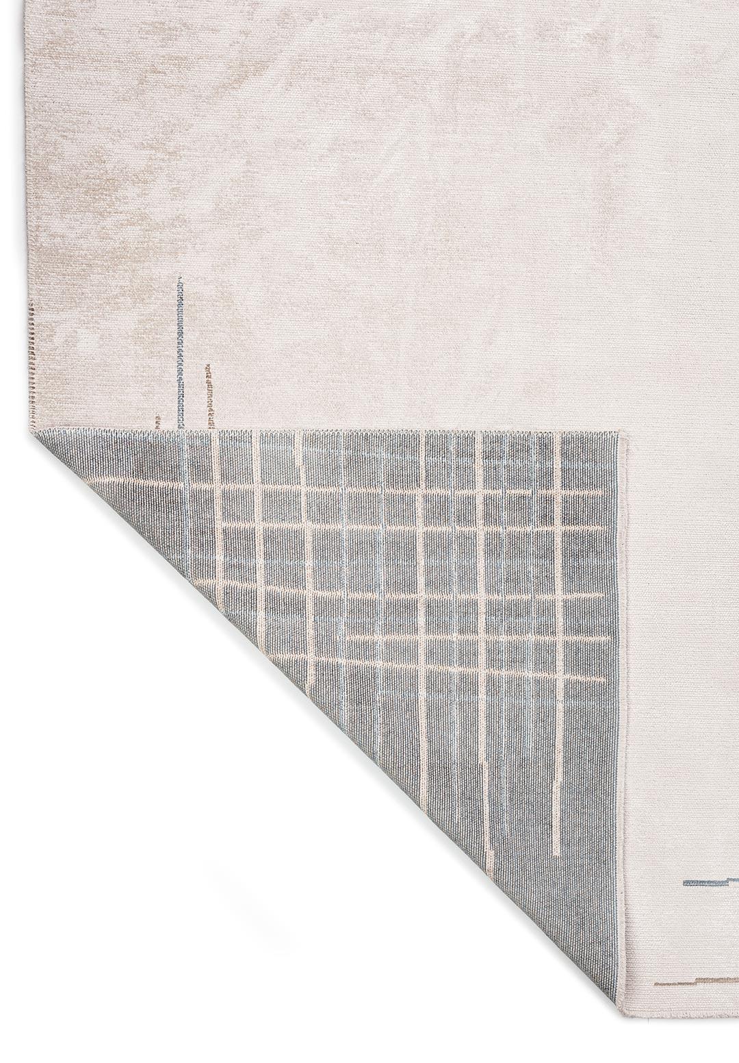 MANHATTAN ECRU - NOUGAT - BLUE RUG