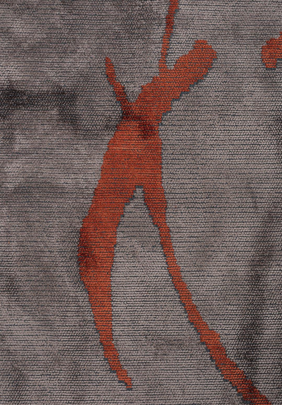 MUNICH DARK GREY - LIGHT GREY - RUST RUG