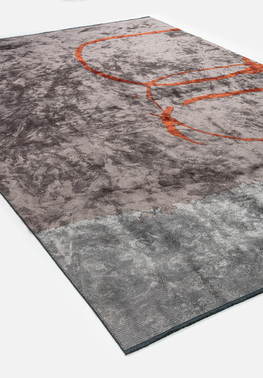 MUNICH DARK GREY - LIGHT GREY - RUST RUG