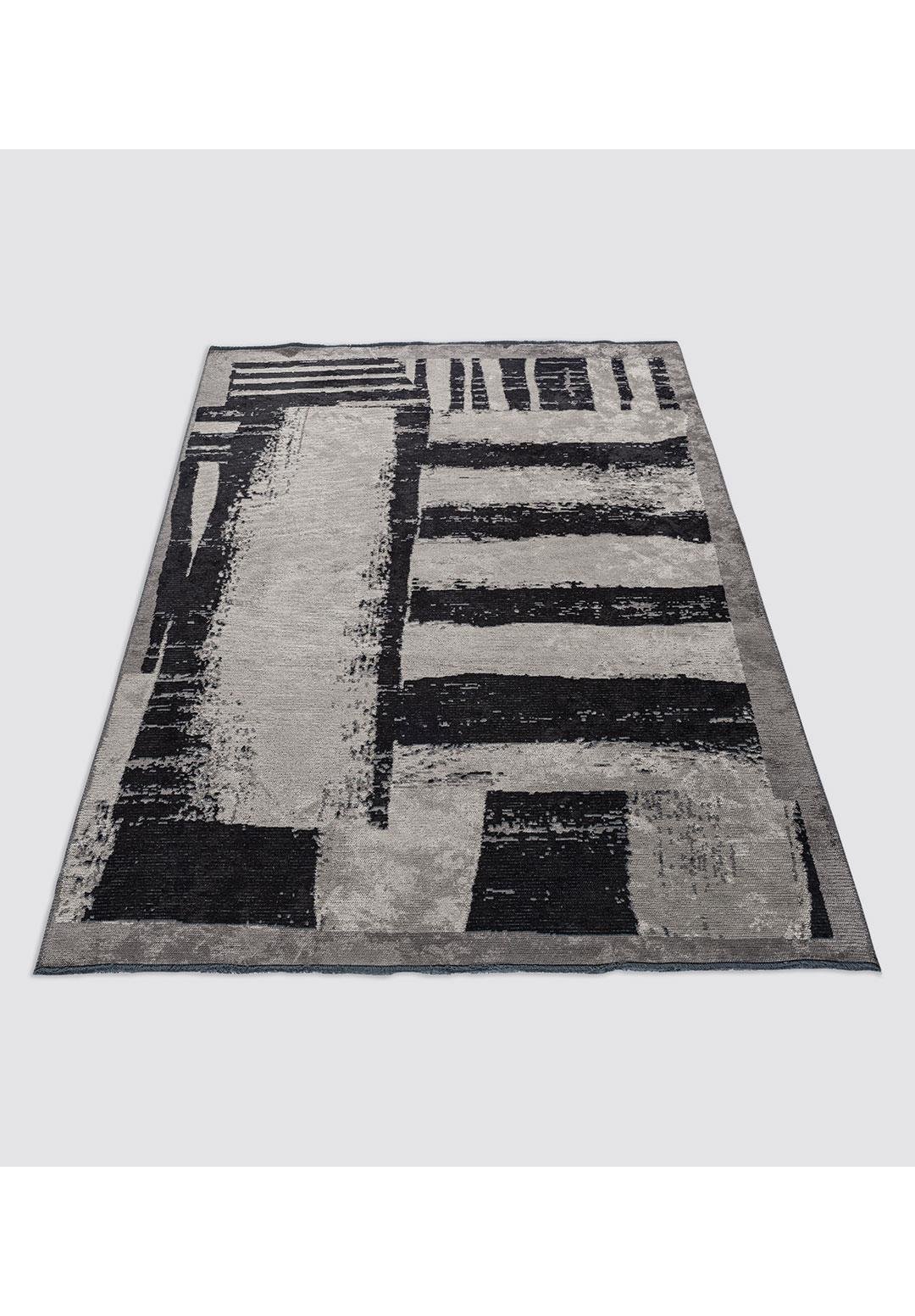 CAMBRIDGE BLACK - DARK GREY - CREAM RUG