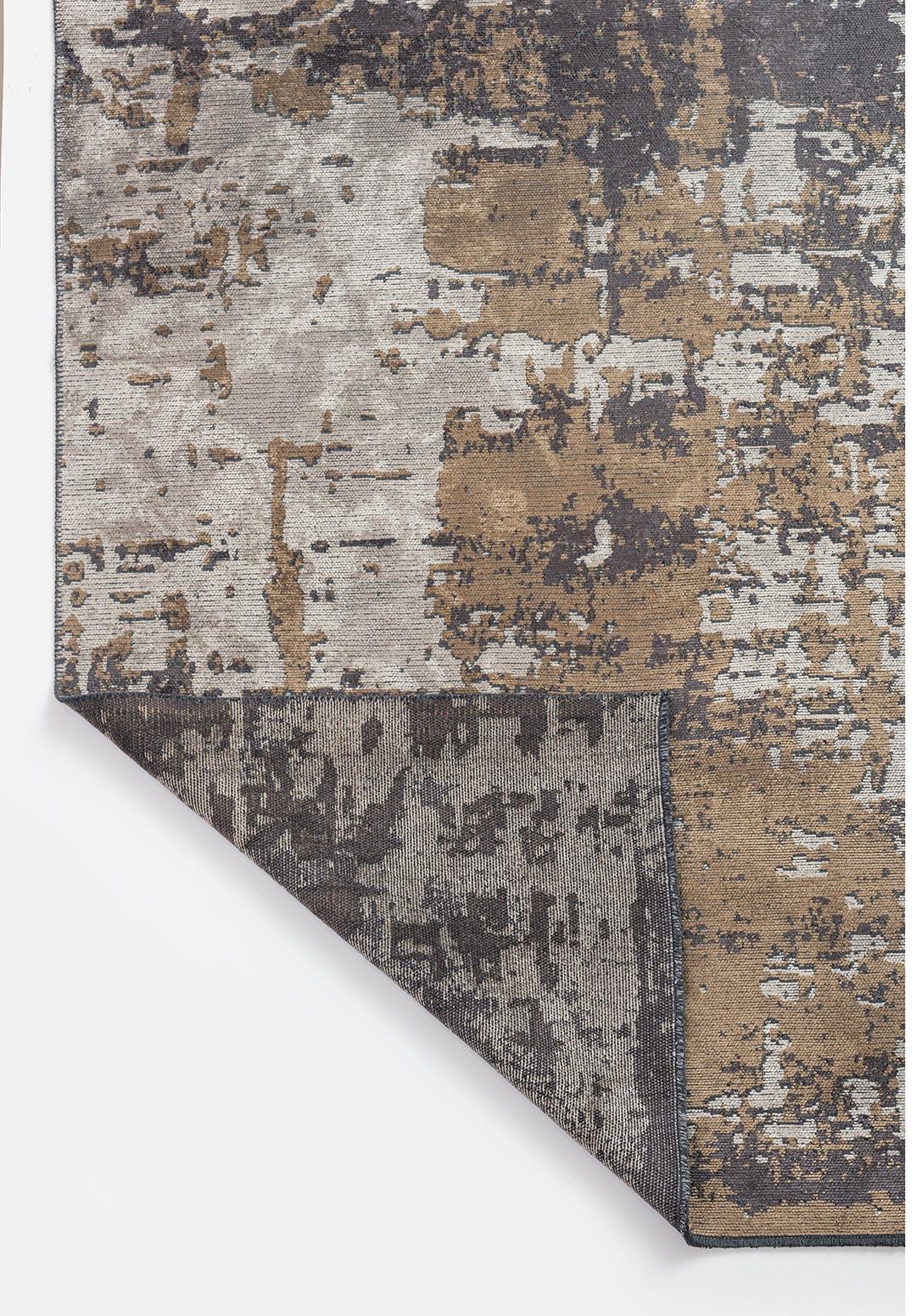 CORFU CHARCOAL - LIGHT BROWN - CREAM RUG