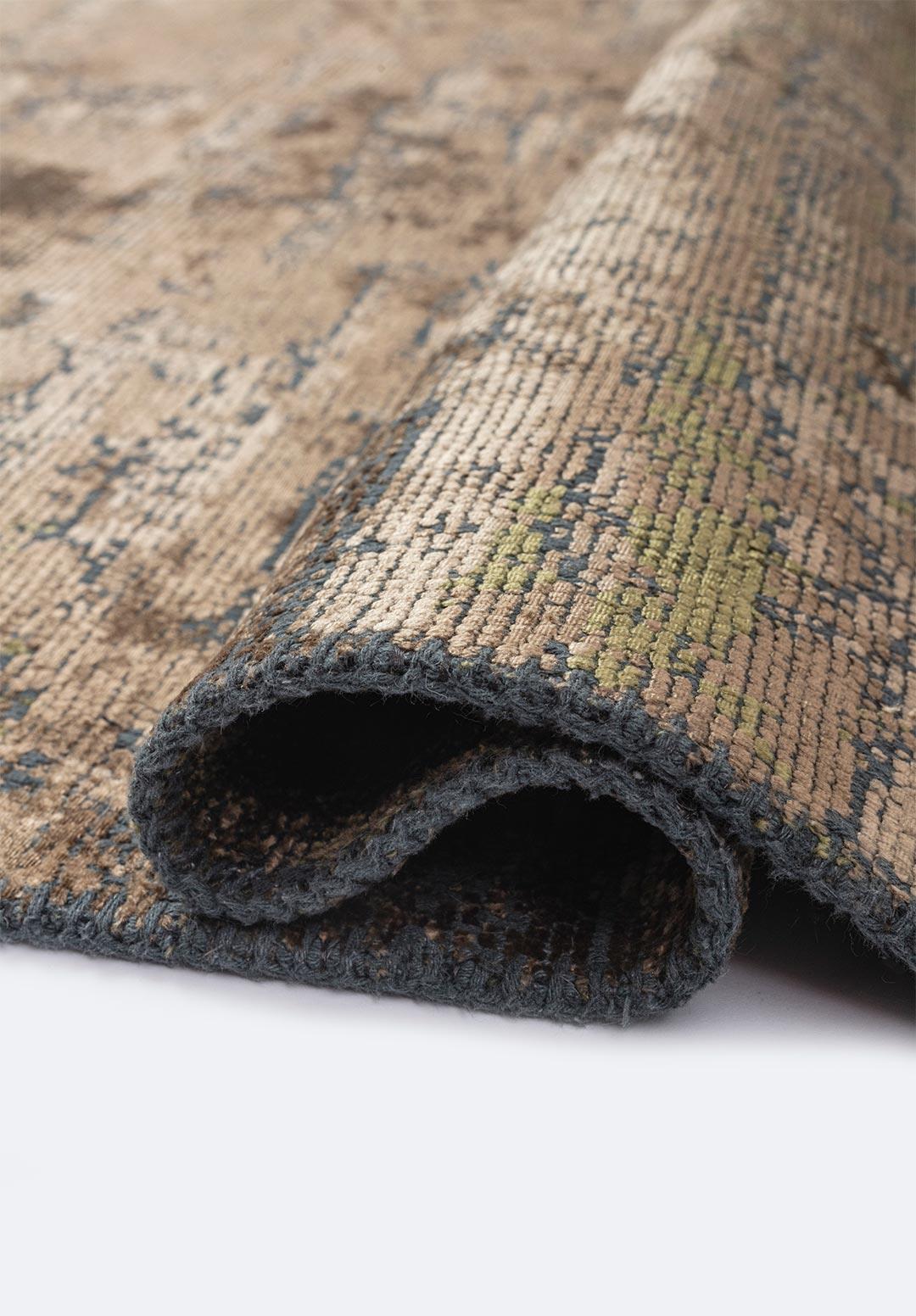 VOLOS GREEN - LIGHT BROWN - DARK BEIGE RUG