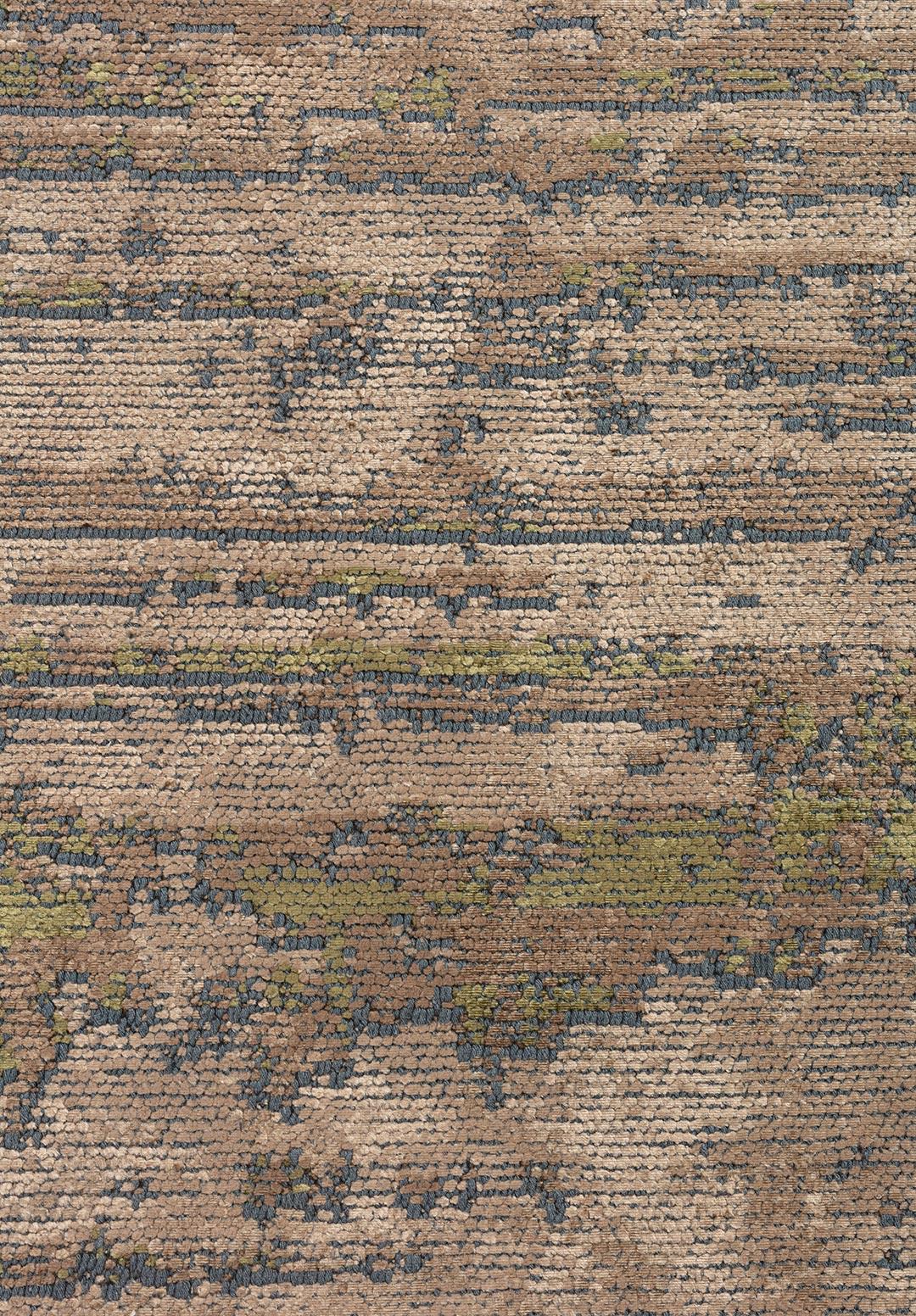 VOLOS GREEN - LIGHT BROWN - DARK BEIGE RUG