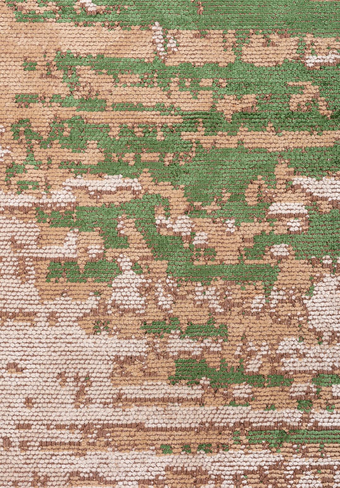 VOLOS FOREST GREEN - DARK BEIGE - BONE RUG