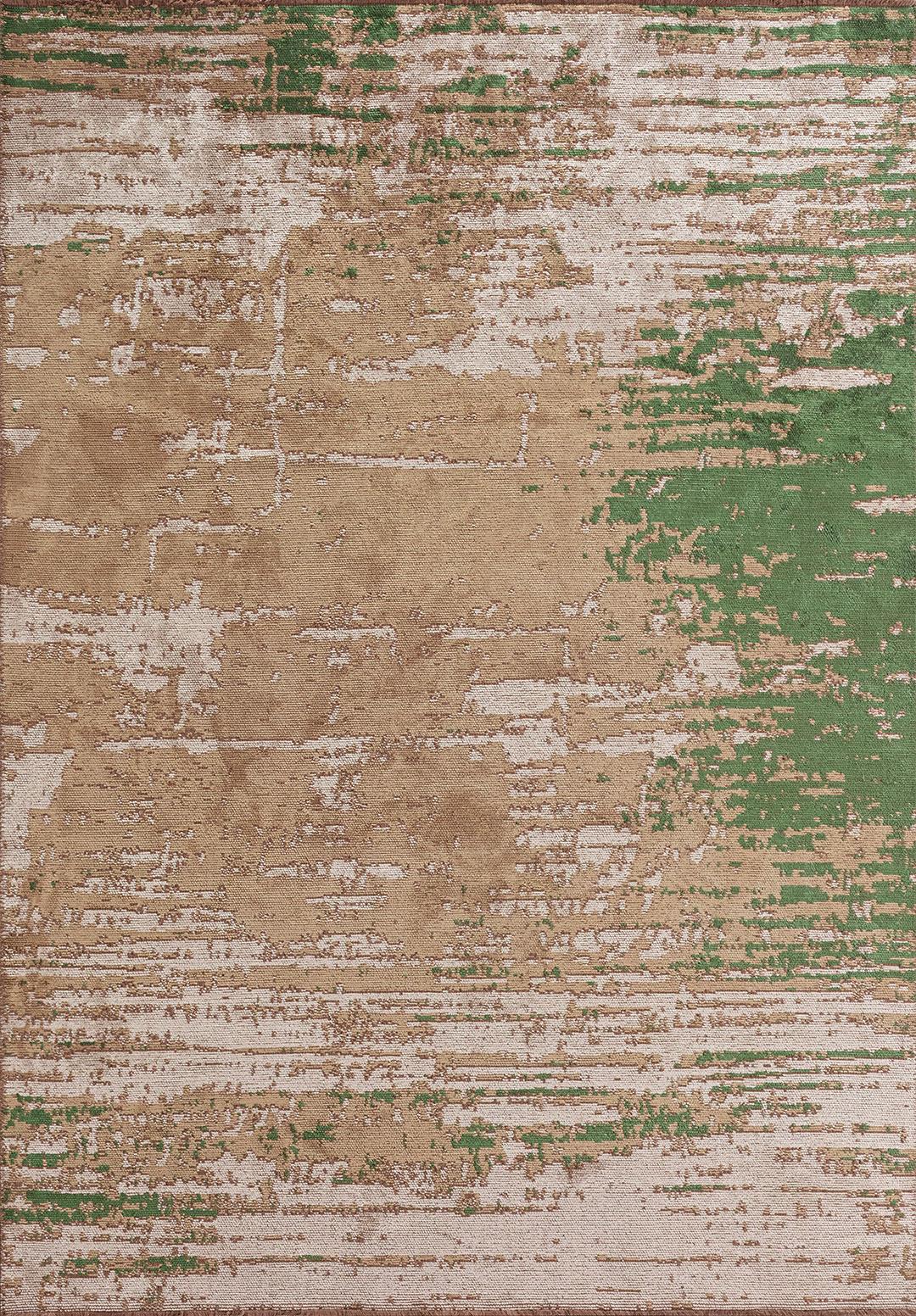 VOLOS FOREST GREEN - DARK BEIGE - BONE RUG