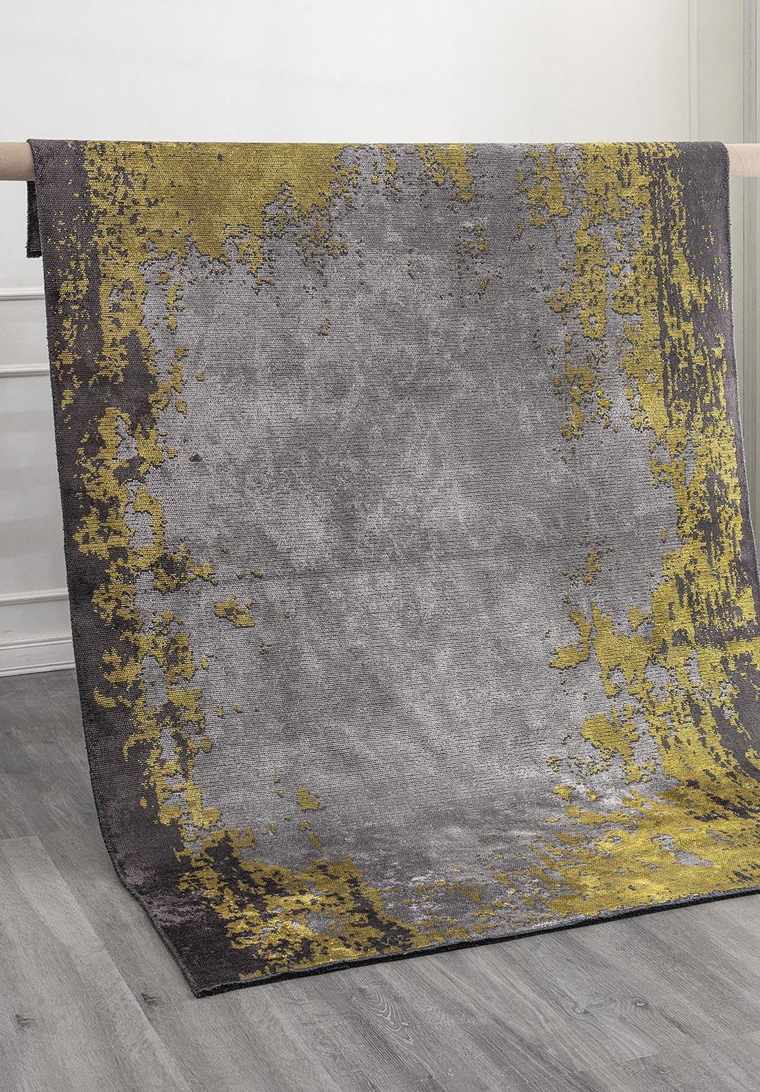 STOCKHOLM YELLOW - CHARCOAL - LIGHT GREY RUG