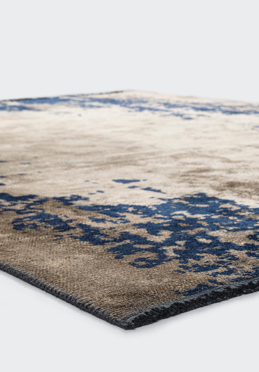 STOCKHOLM DARK NAVY - LIGHT BROWN - DARK BEIGE RUG