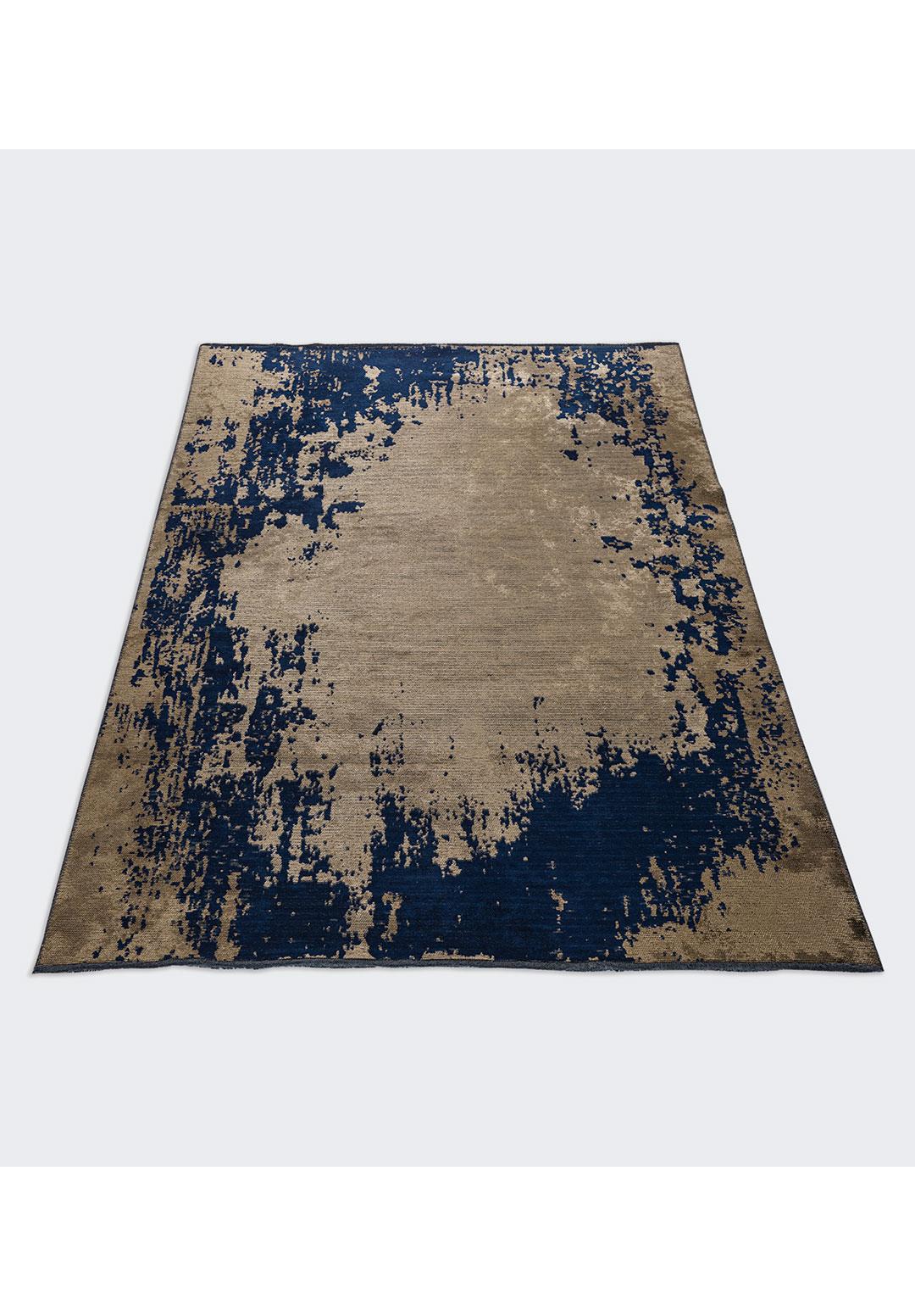 STOCKHOLM DARK NAVY - LIGHT BROWN - DARK BEIGE RUG
