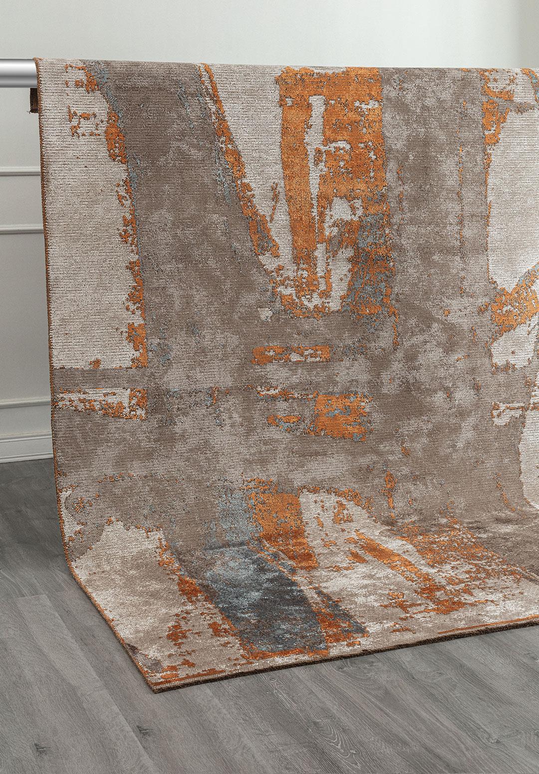 CANNES DARK GREY - BLUE - TERRA - BONE RUG