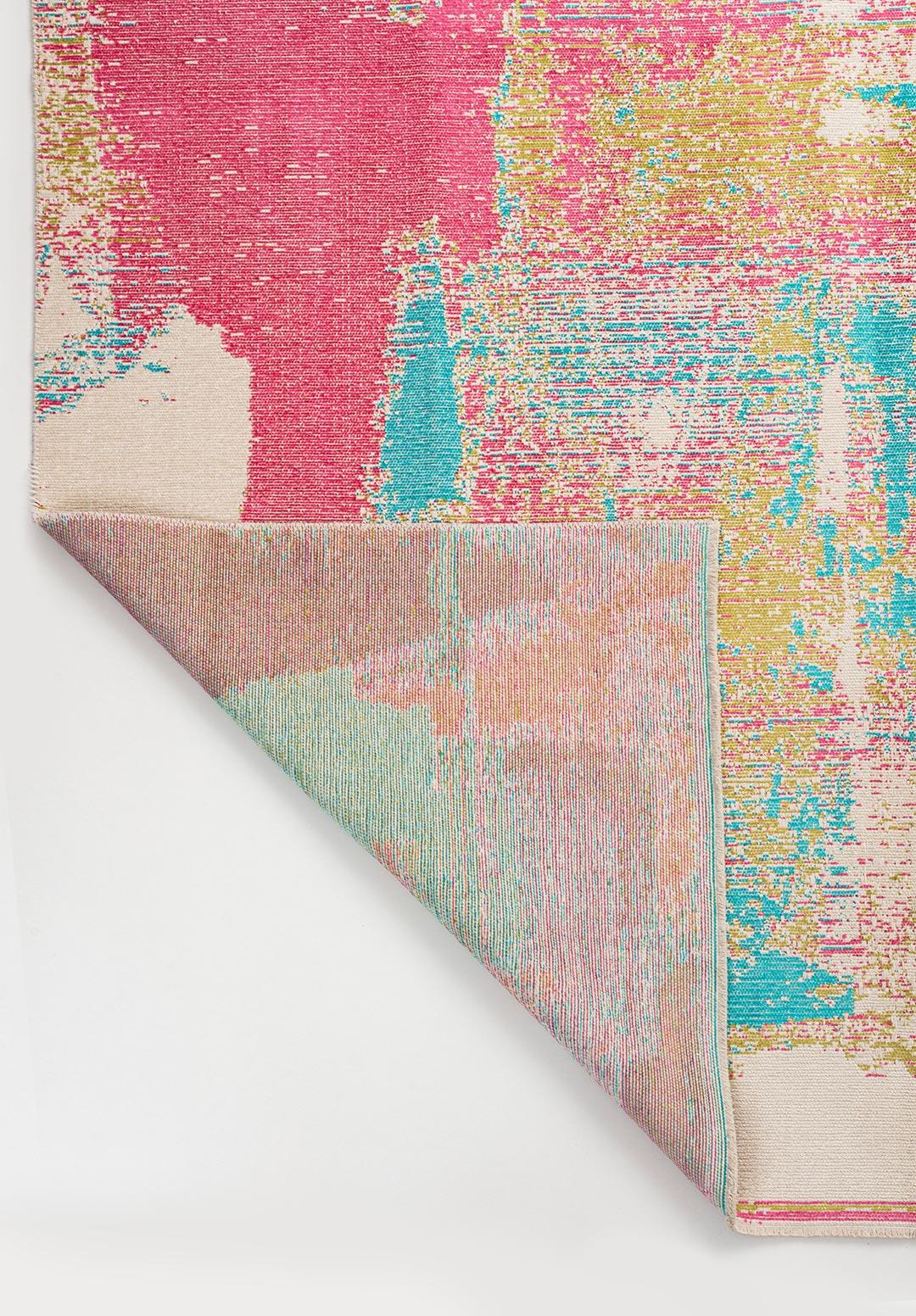 NICE PINK - TURQUOISE - KIWI - ECRU RUG