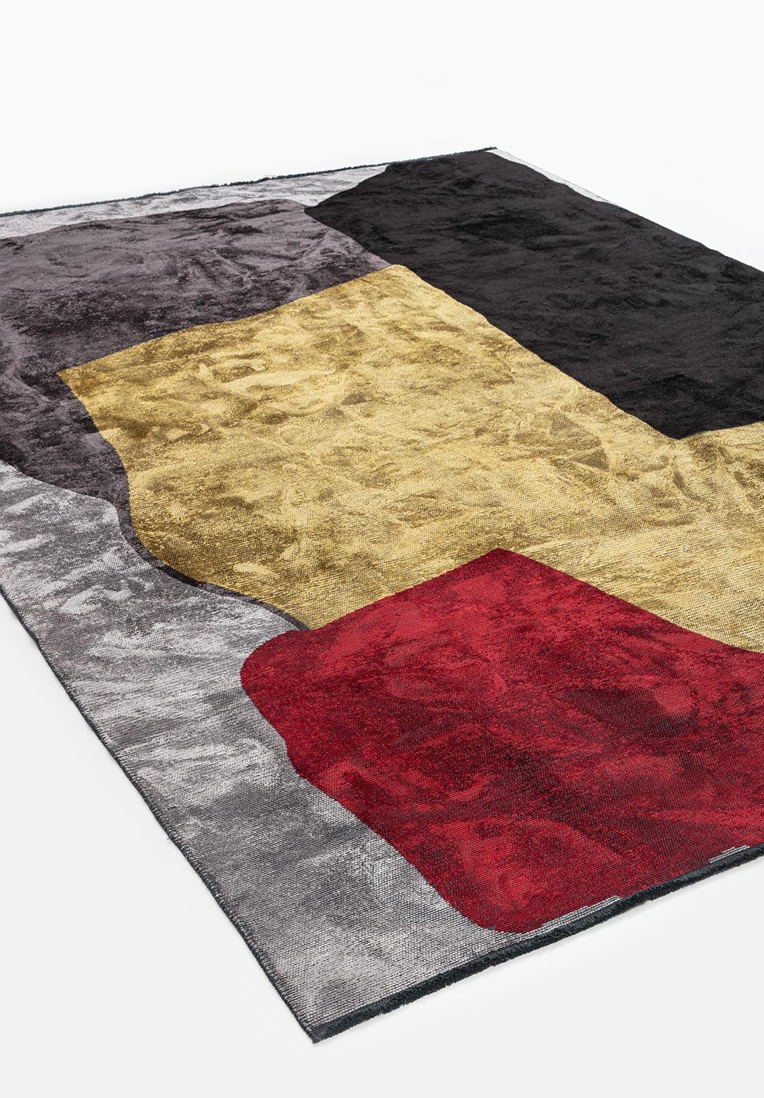 MIAMI BLACK - RED - GOLD - CHARCOAL - LIGHT GREY RUG