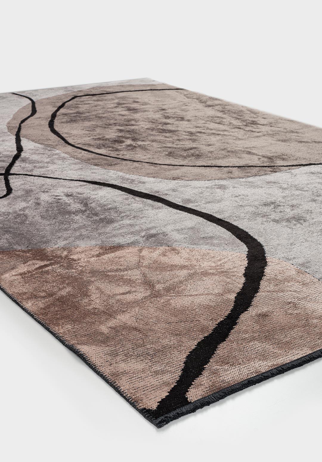 LAGOS BLACK - DARK GREY - COPPER - LIGHT GREY RUG