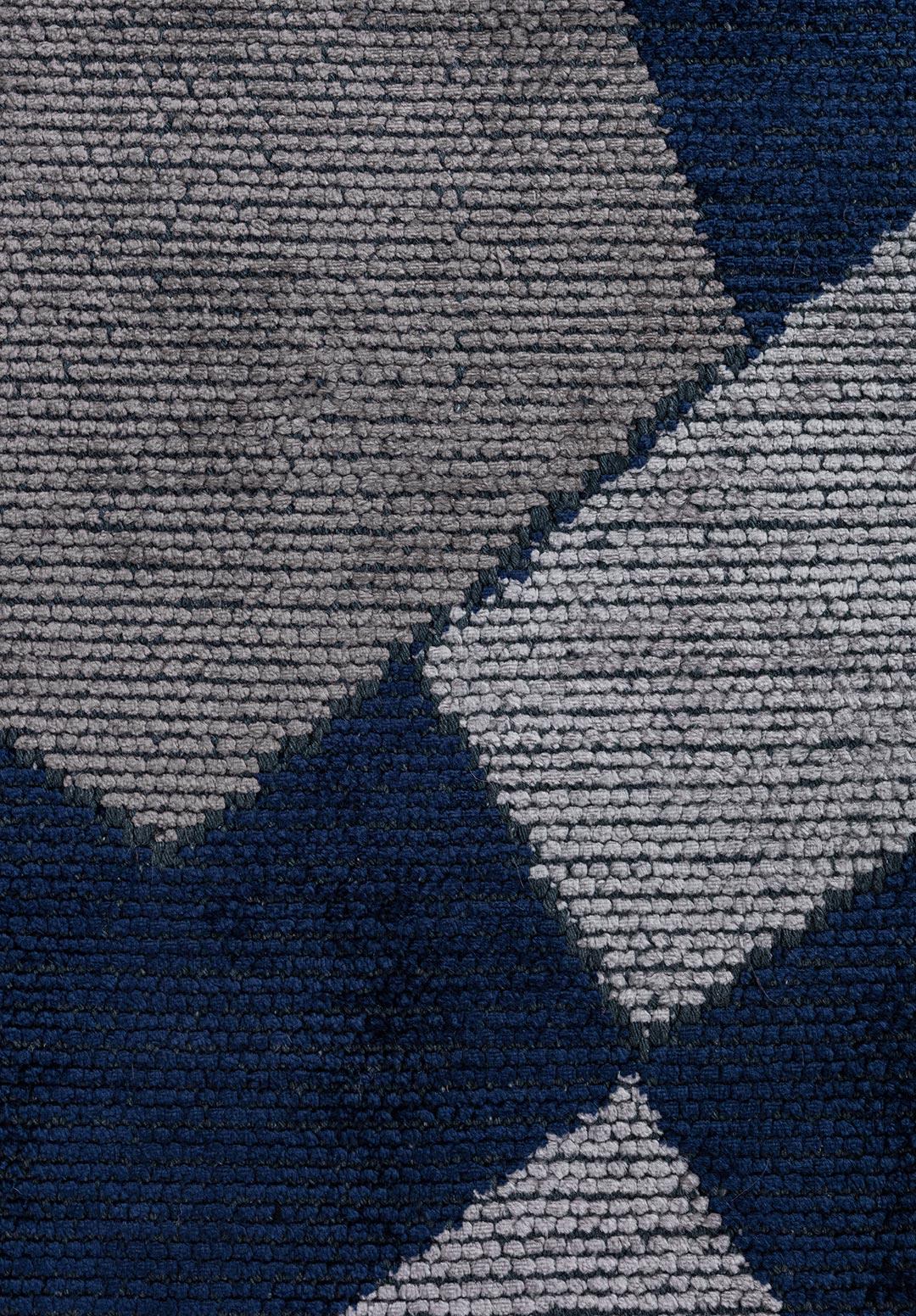 MANCHESTER DARK NAVY - DARK GREY - ICE BLUE - GREY RUG