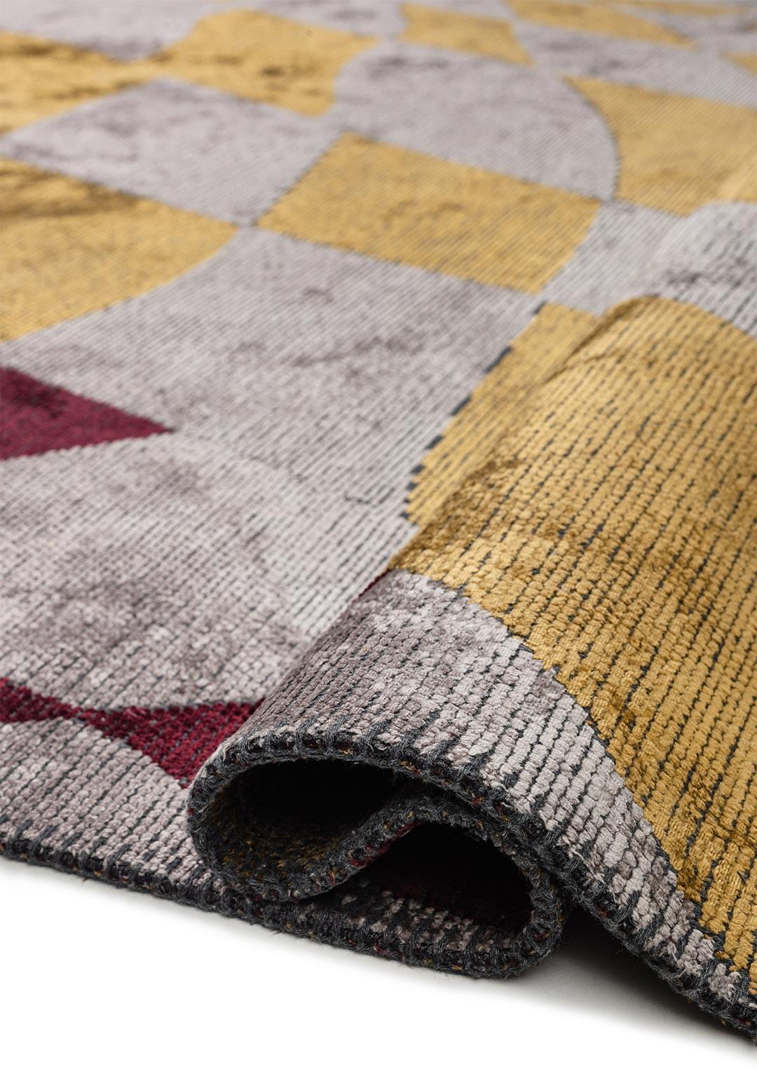 JERSEY CHERRY - LIGHT GREY - GOLD - LIGHT GREY RUG