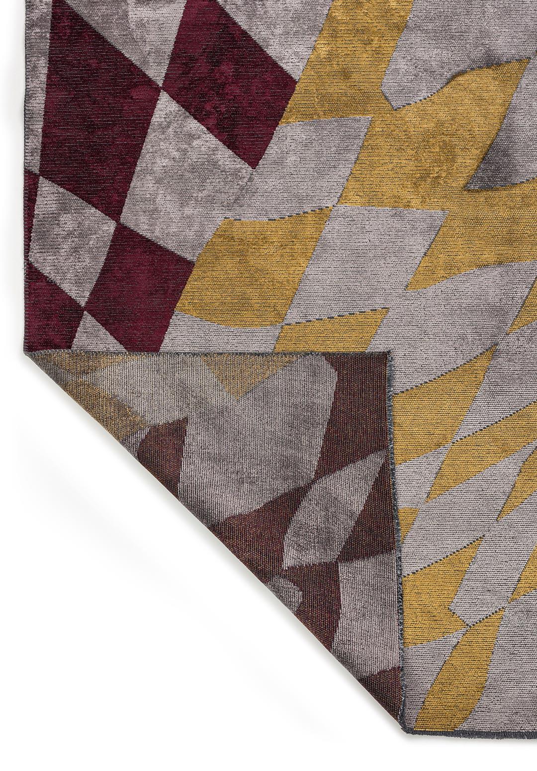 JERSEY CHERRY - LIGHT GREY - GOLD - LIGHT GREY RUG