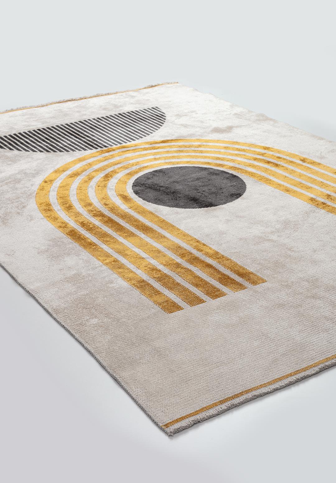 BERLIN CHARCOAL - ECRU - GOLD RUG