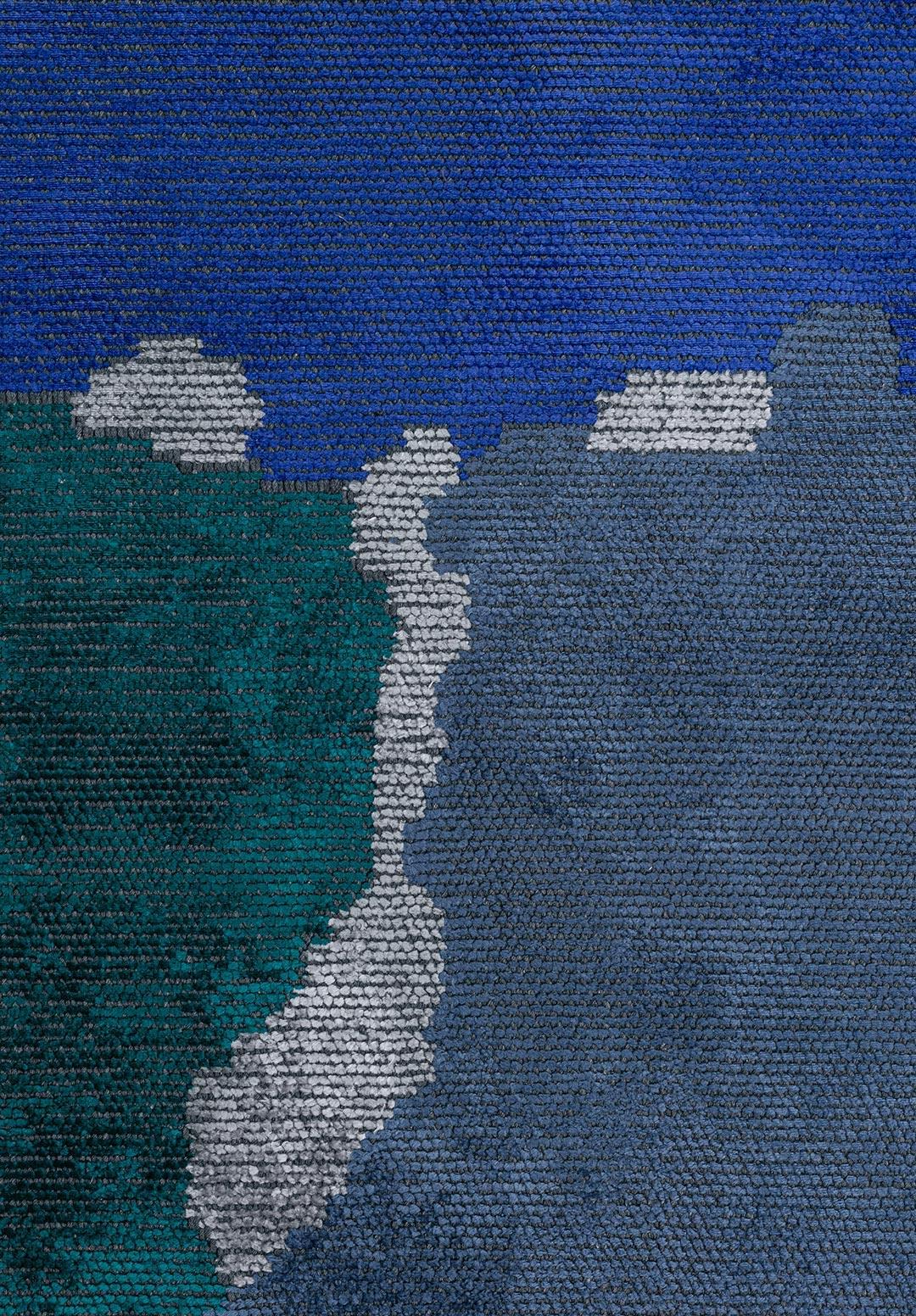 LOS ANGELES LIGHT CREAM - NAVY BLUE - DARK TURQUOISE - SAX BLUE - ICE BLUE RUG