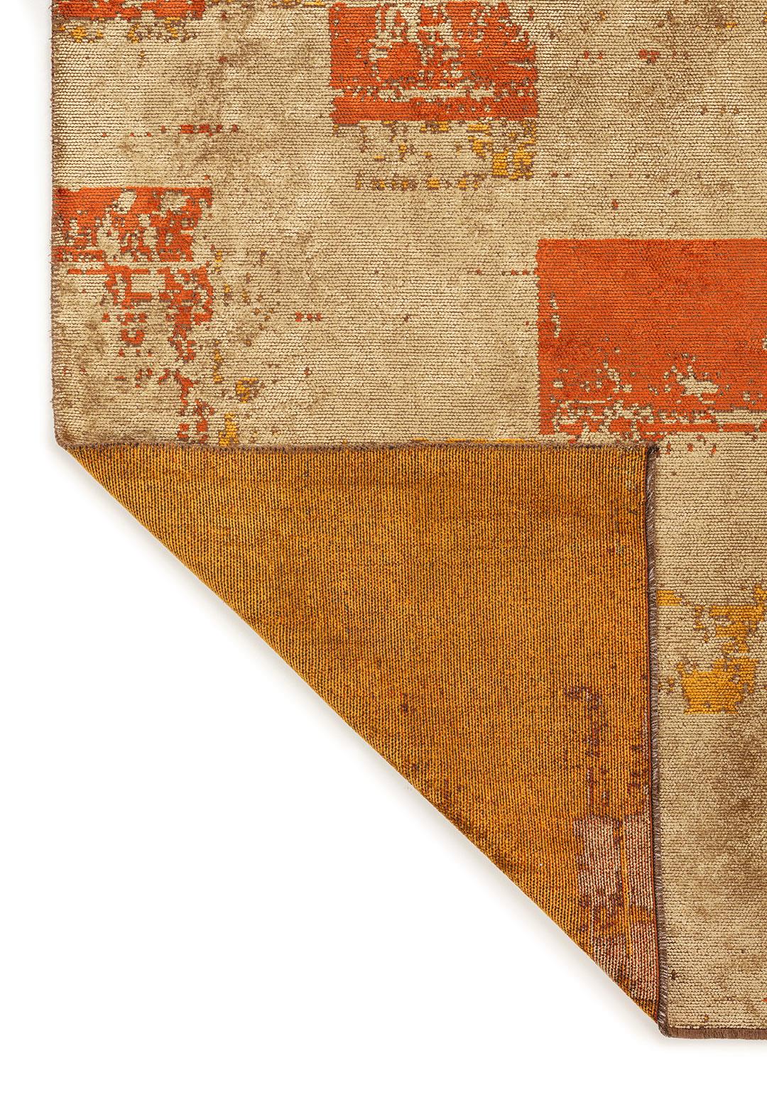 WALL RUST - DARK BEIGE - MUSTARD RUG