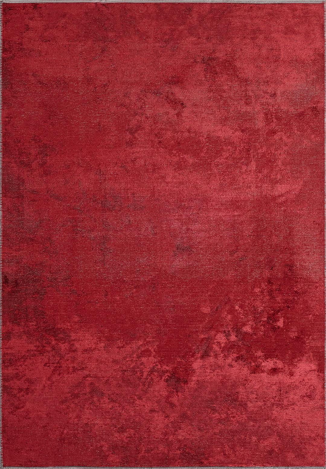 PLAIN RED (M) RUG