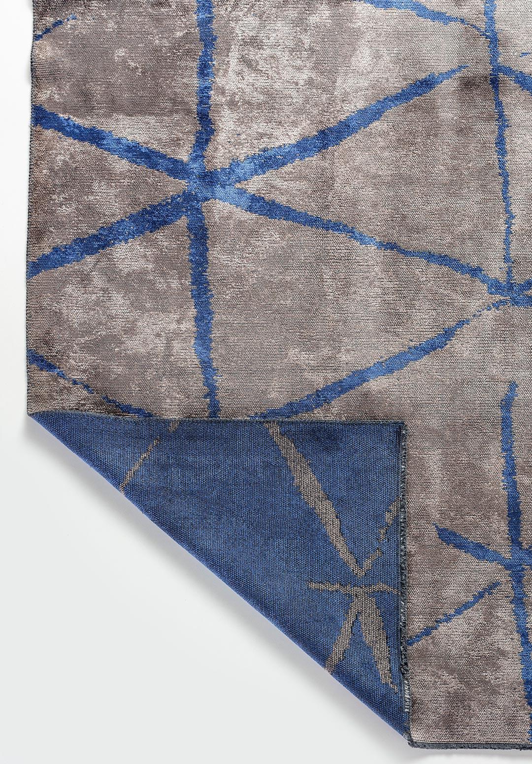 PALERMO NAVY BLUE - DARK GREY RUG