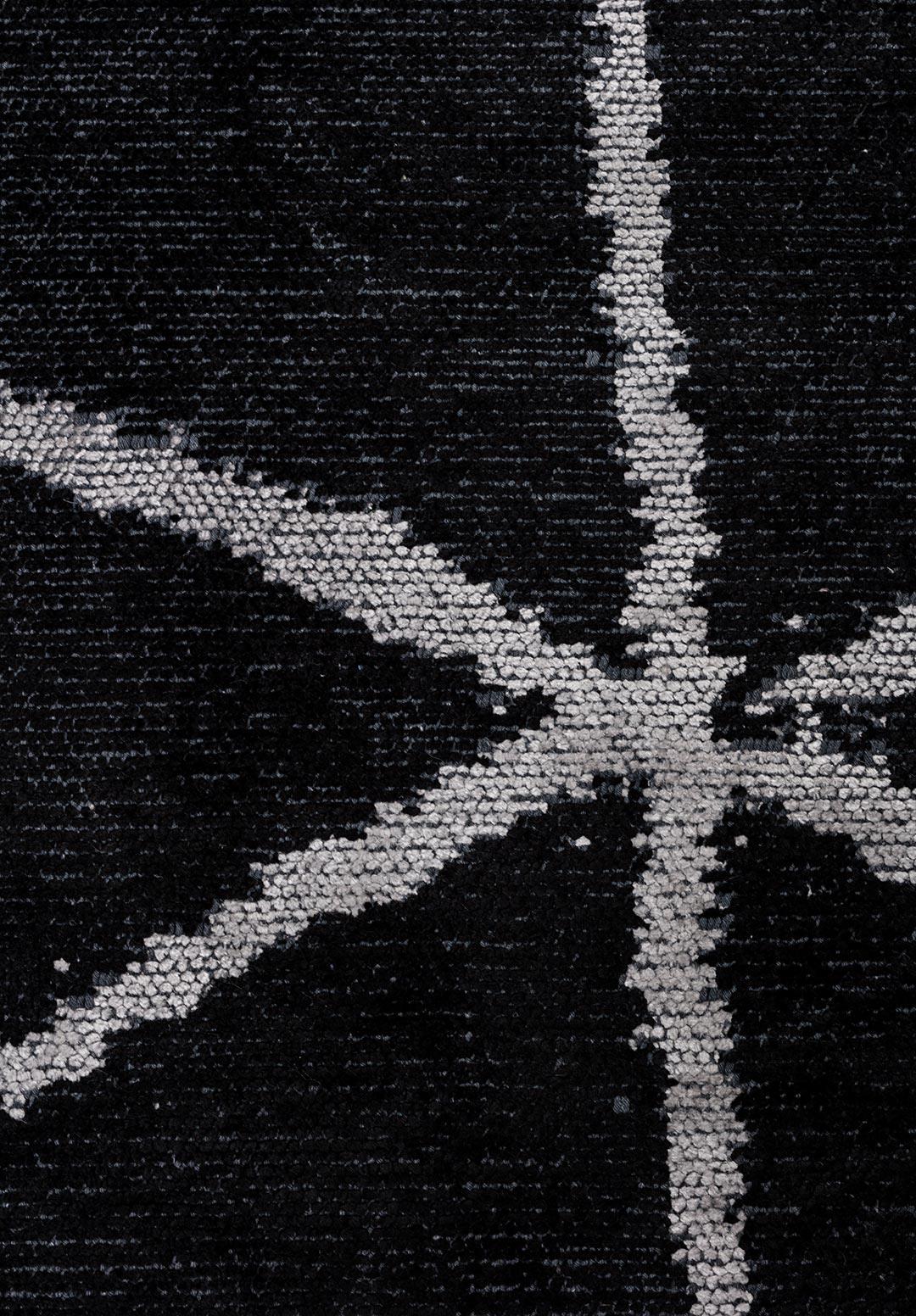 PALERMO LIGHT GREY - BLACK RUG