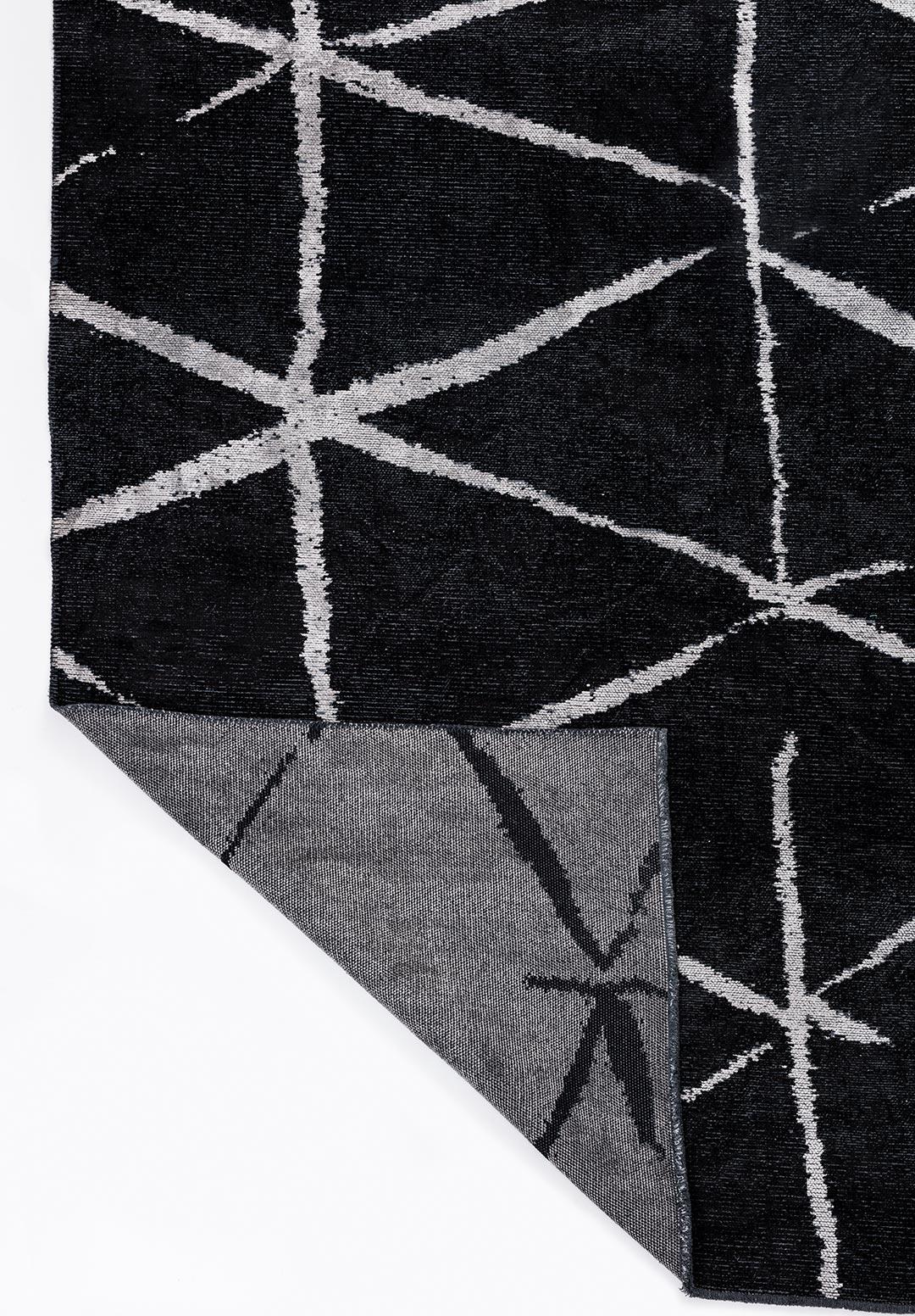 PALERMO LIGHT GREY - BLACK RUG